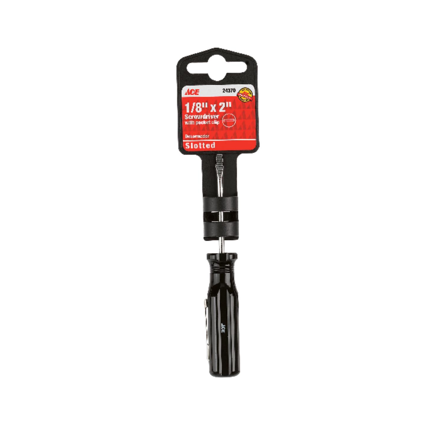 Ace 1/8 in. X 2 in. L Slotted Screwdriver 1 pc