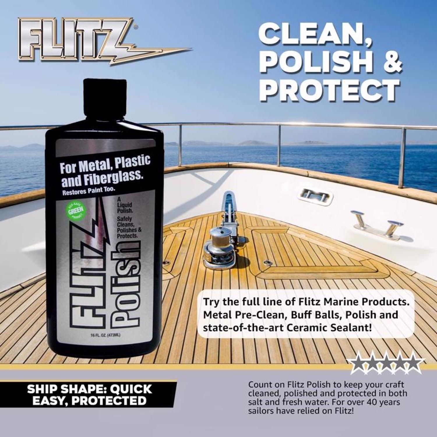 Flitz No Scent Metal Polish 3.4 oz Liquid