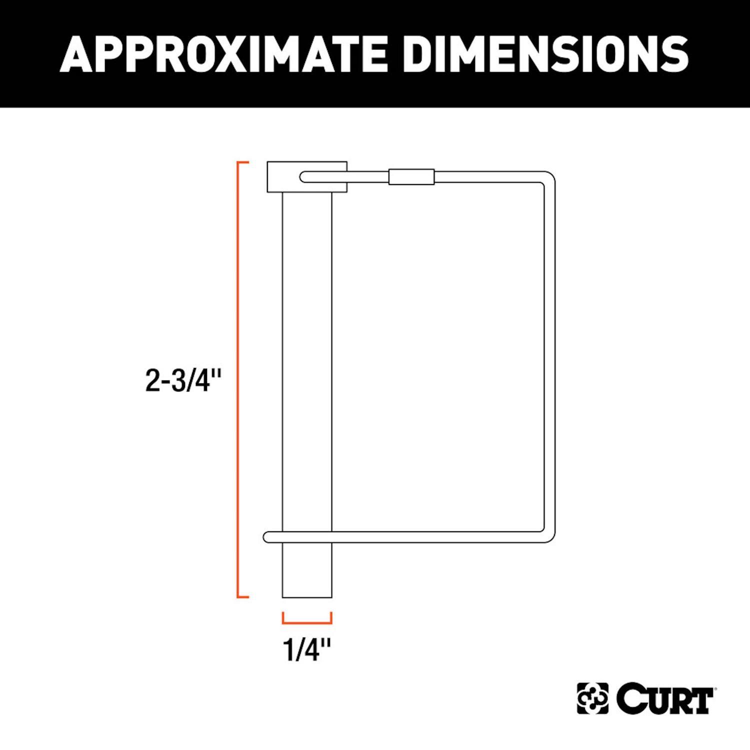 CURT 1/4"D x 2-3/4"L Safety Pin