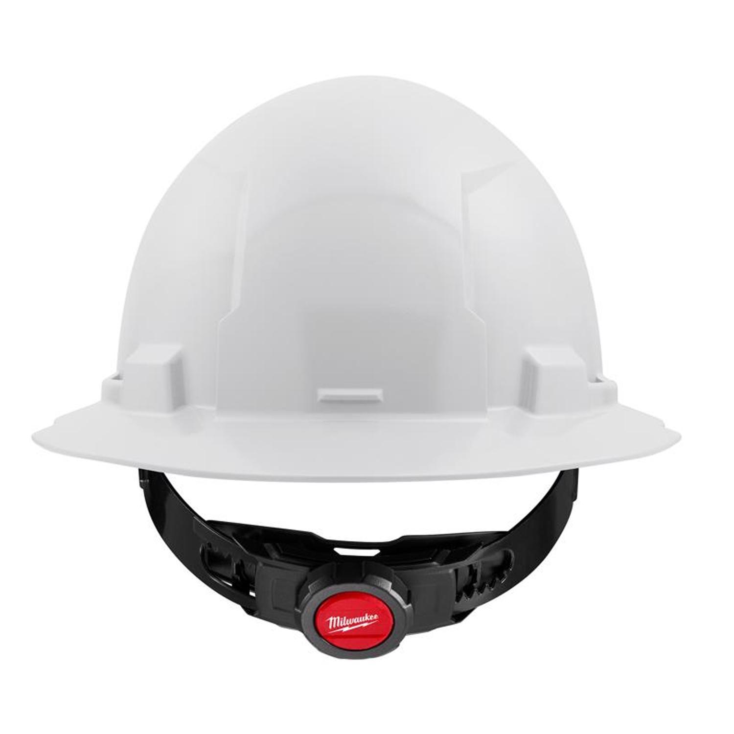 Milwaukee Bolt 4-Point Ratchet Type 1 Class E Non-Vented Full Brim Hard Hat White