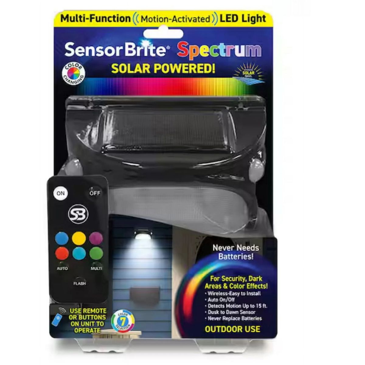 Sensor Brite Spectrum Outdoor Solar LED Light