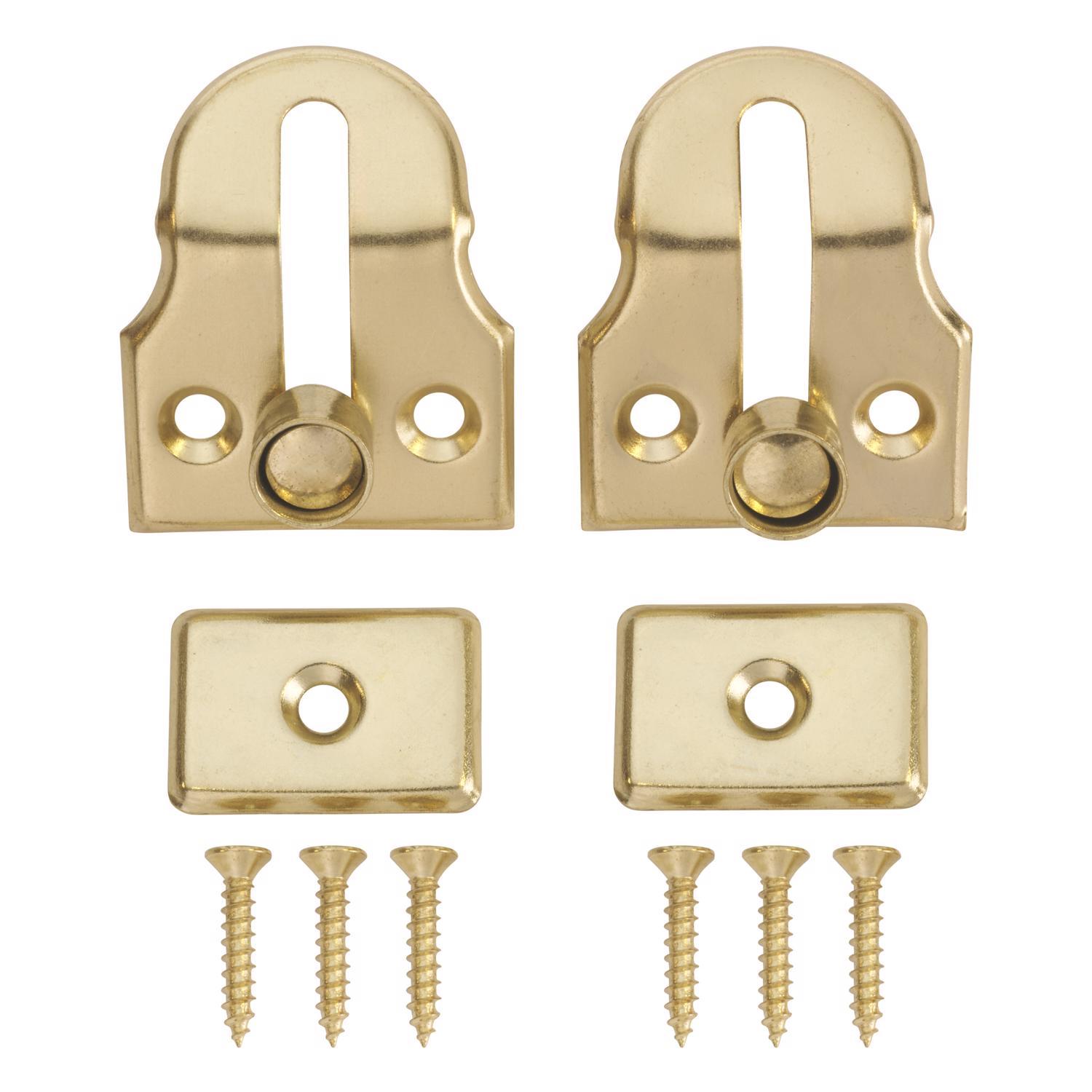 Ace Metallic Brass Window Lock 2 pk