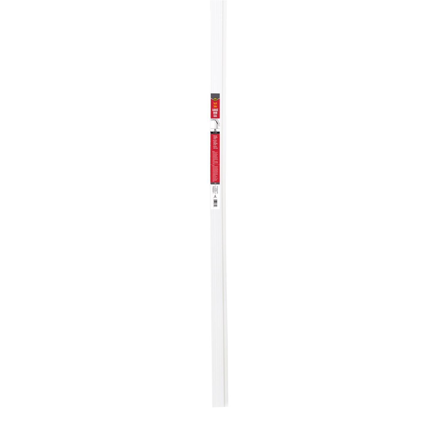 M-D White Vinyl Weather Stripping For Garage Door 9 ft. L X 2-13/16 in.