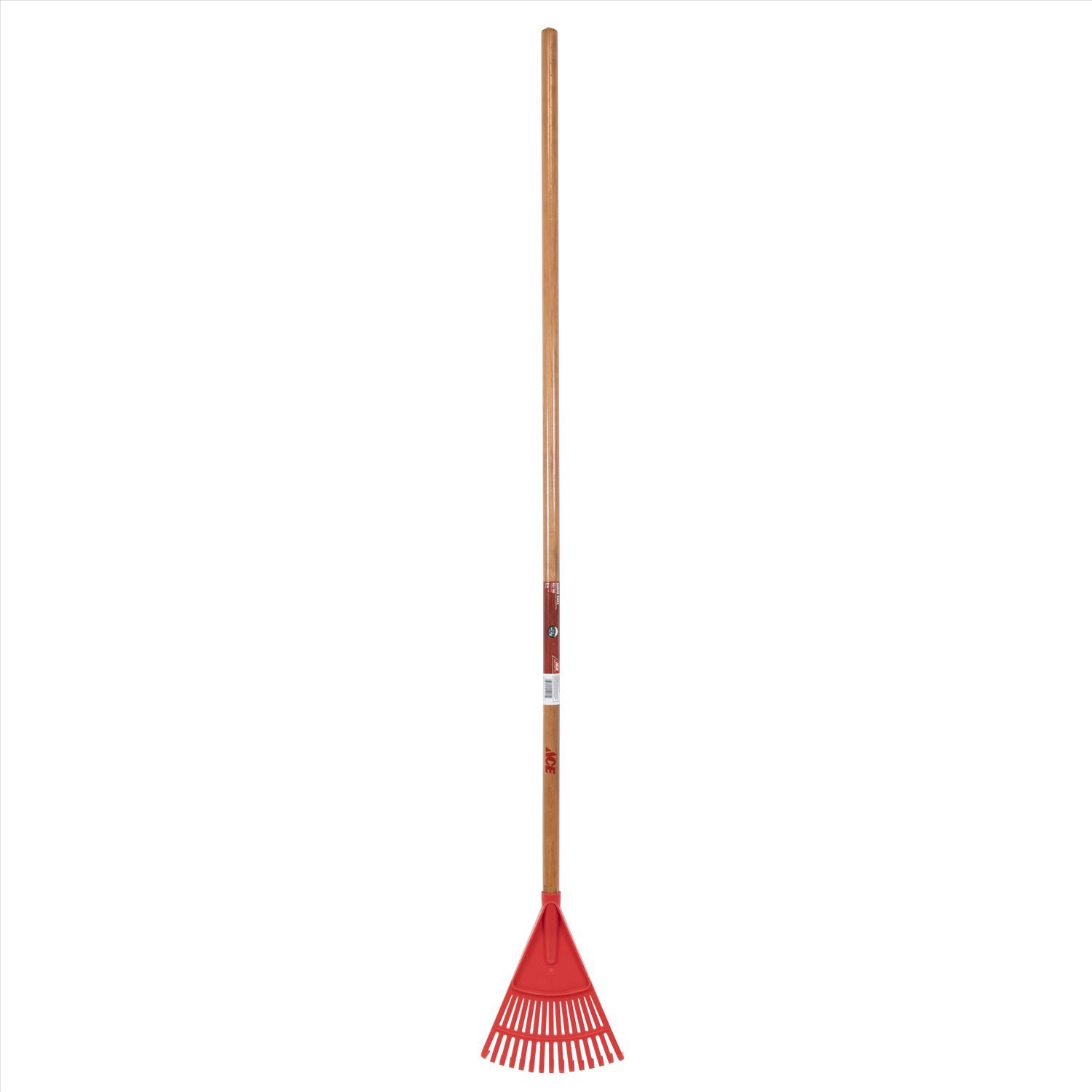 Ace 54.5 in. 14 Tine Poly Rake Wood Handle