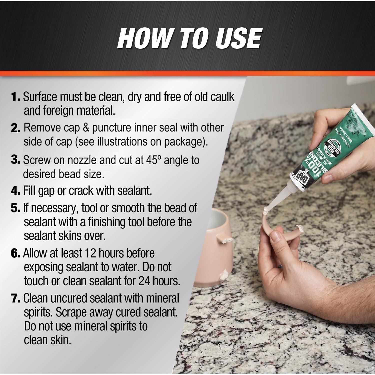 DAP Clear Silicone All Purpose Sealant and Adhesive 2.8 oz