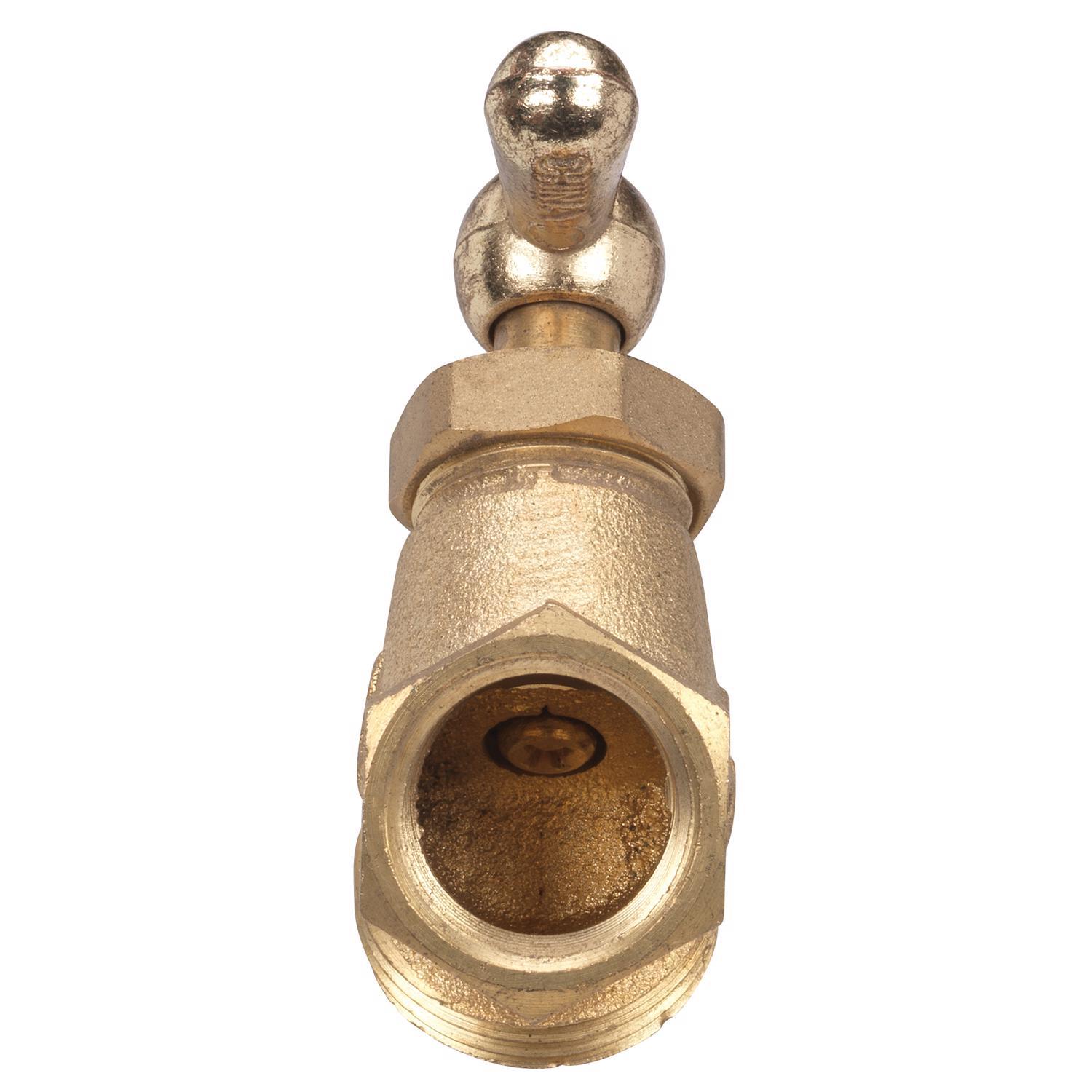 Homewerks 1/2 in. FIP X 3/4 in. MHT Brass No-Kink Hose Bibb