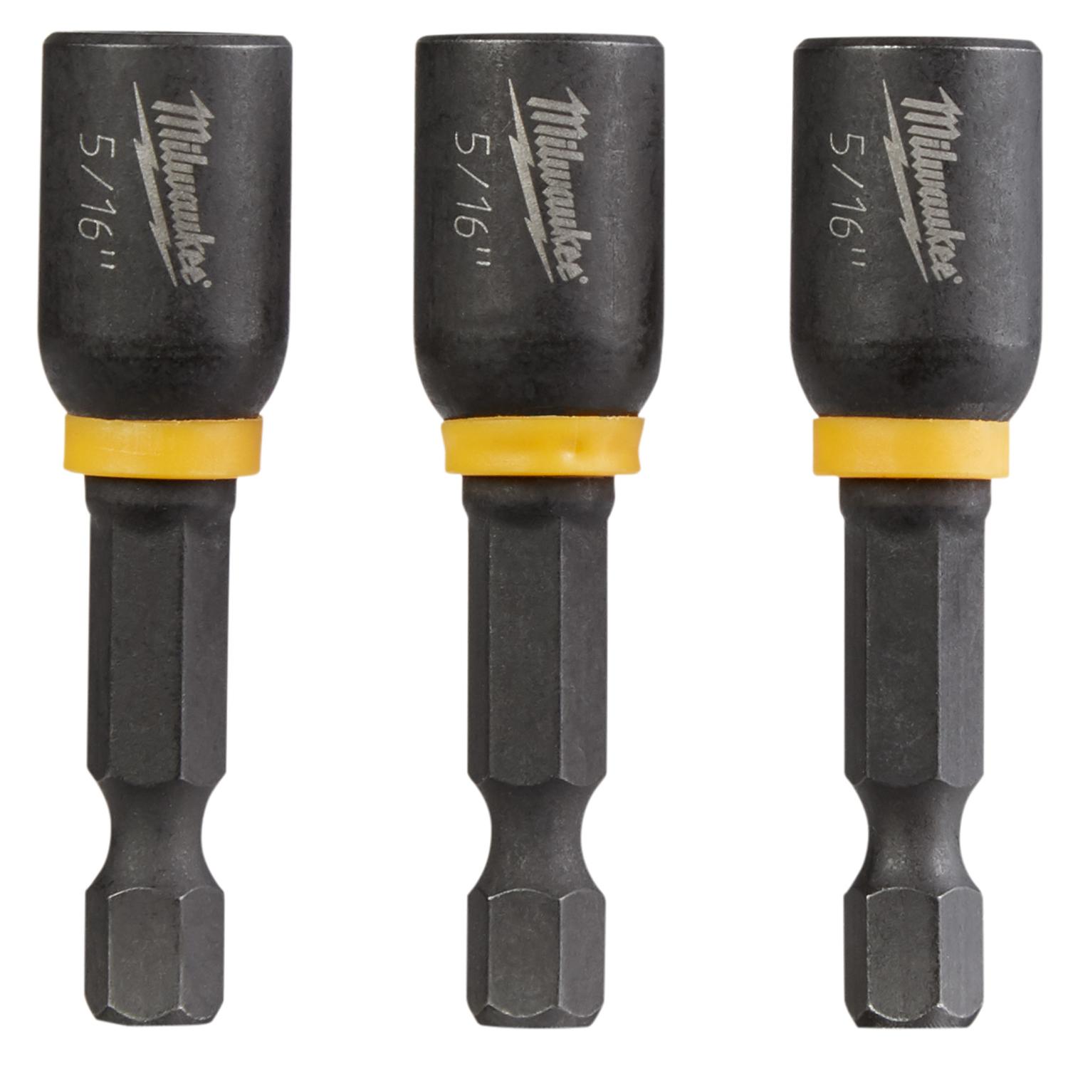 Milwaukee Shockwave 5/16 in. X 1-7/8 in. L Steel Nut Driver 3 pc