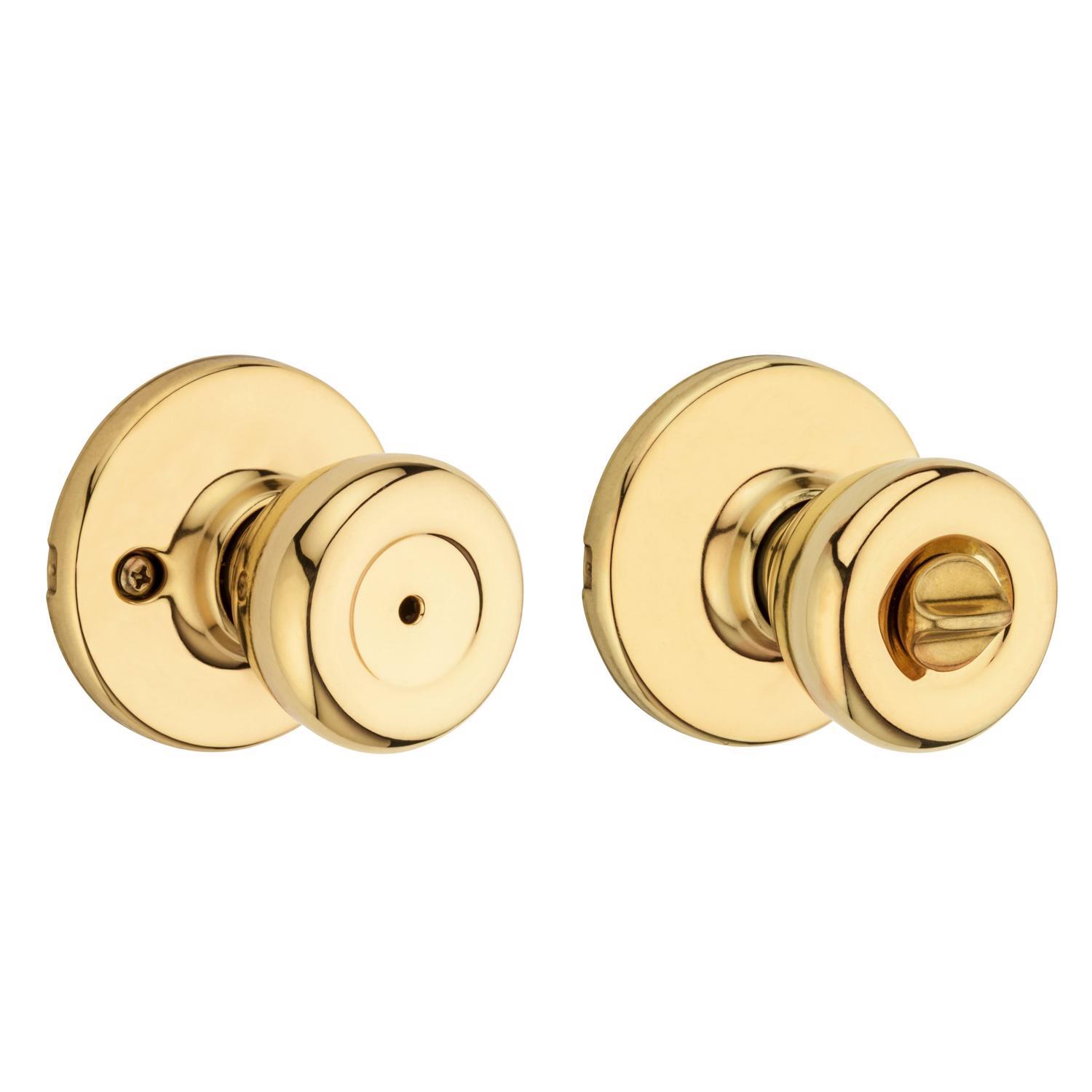 Kwikset Tylo Polished Brass Privacy Knob Right or Left Handed