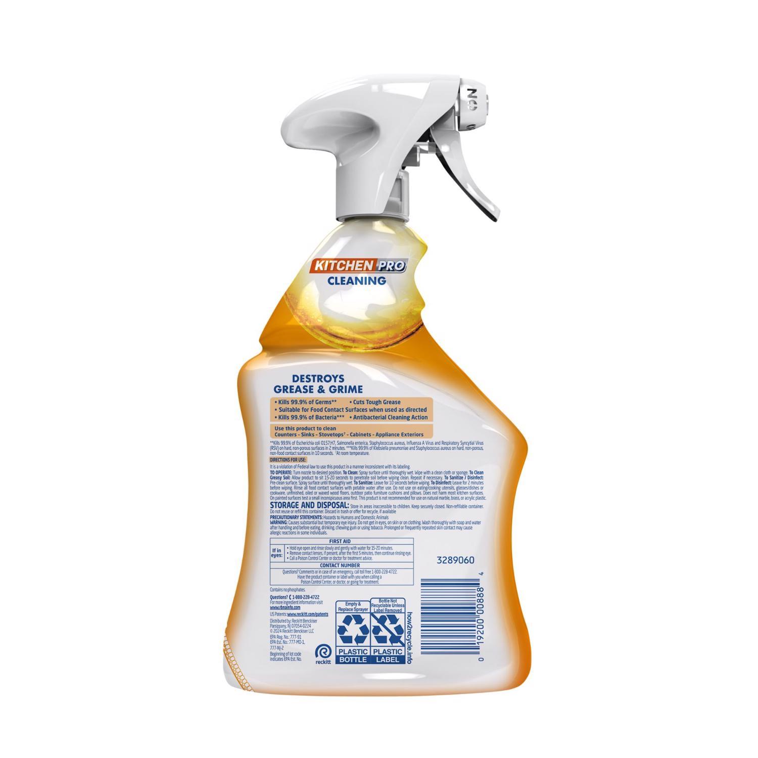 Lysol Kitchen Pro Citrus Scent Kitchen Cleaner Liquid Spray 22 oz