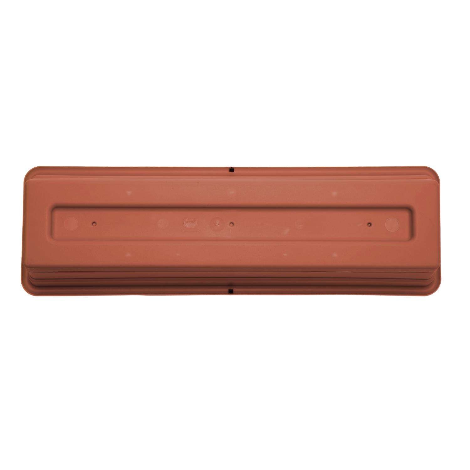 Bloem Dura Cotta 5.75 in. H X 24 in. W X 7.5 in. D Plastic Window Box Terra Cotta