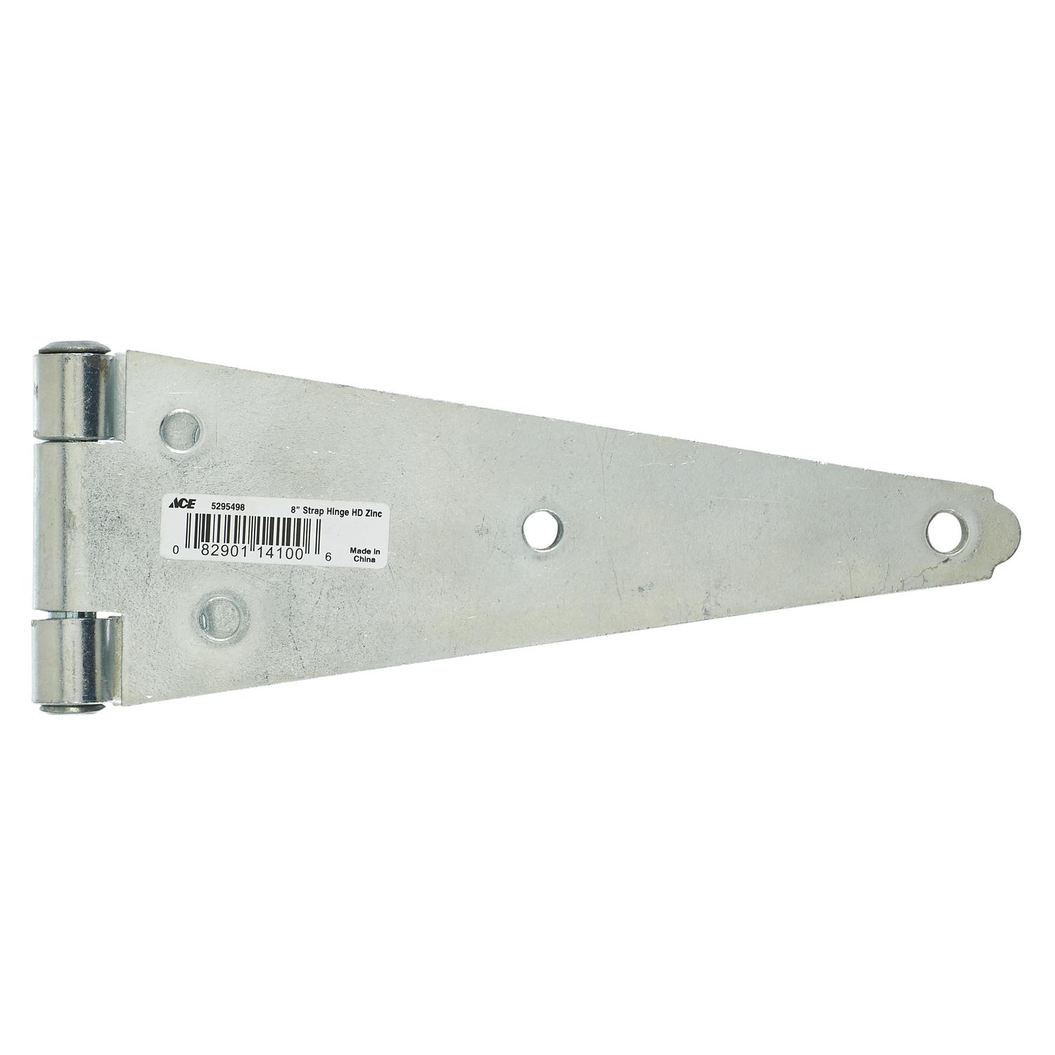Ace 8 in. L Zinc-Plated Heavy Duty Strap Hinge 1 pk