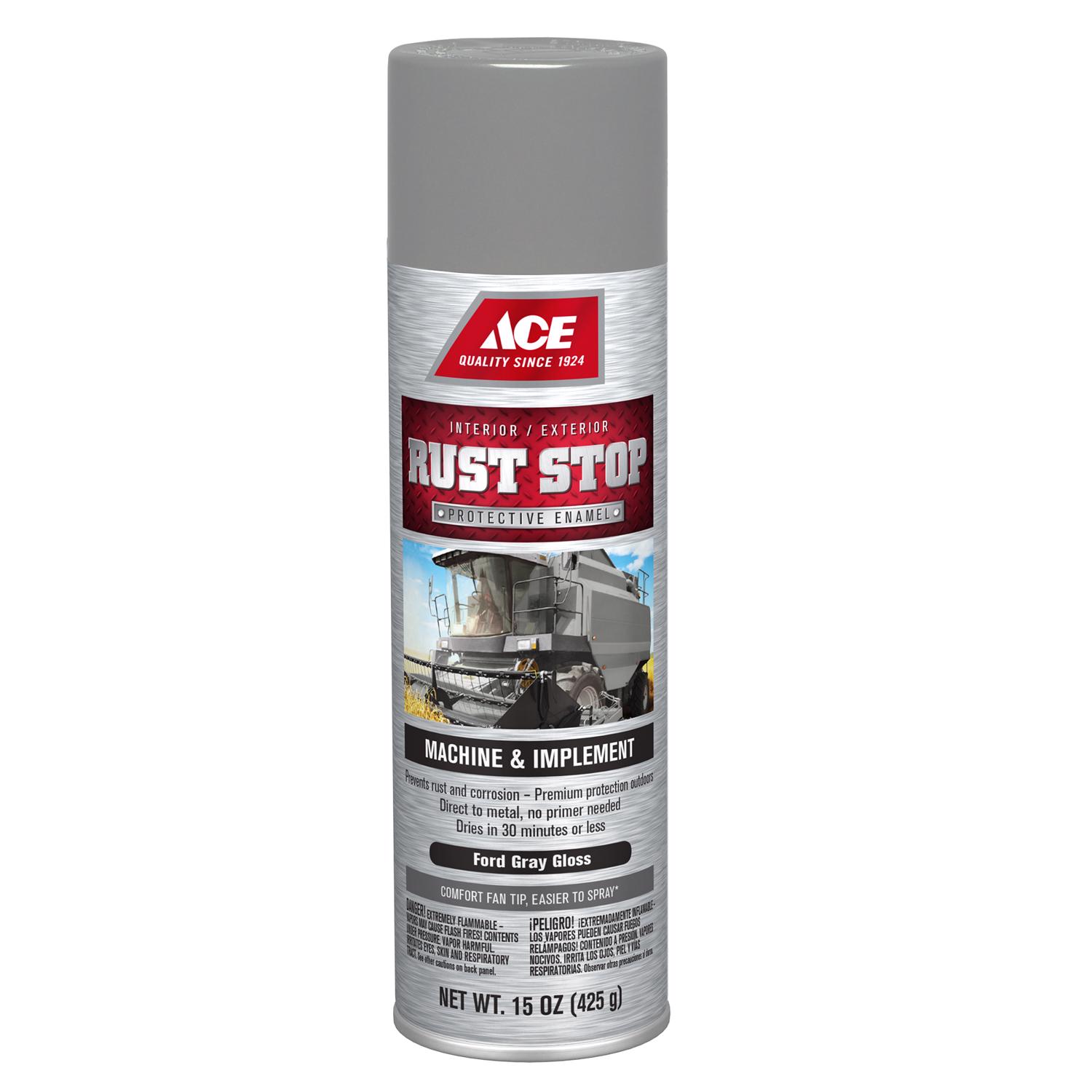 Ace Rust Stop Machine & Implement Gloss Ford Gray Protective Enamel