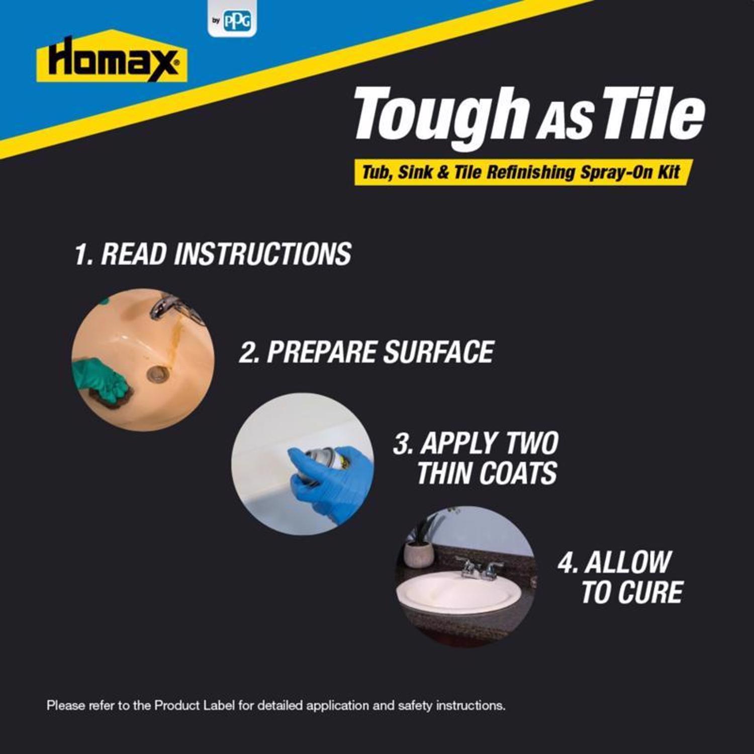 Homax Tough As Tile Gloss White Bathtub and Tile Refinishing Kit 32 oz