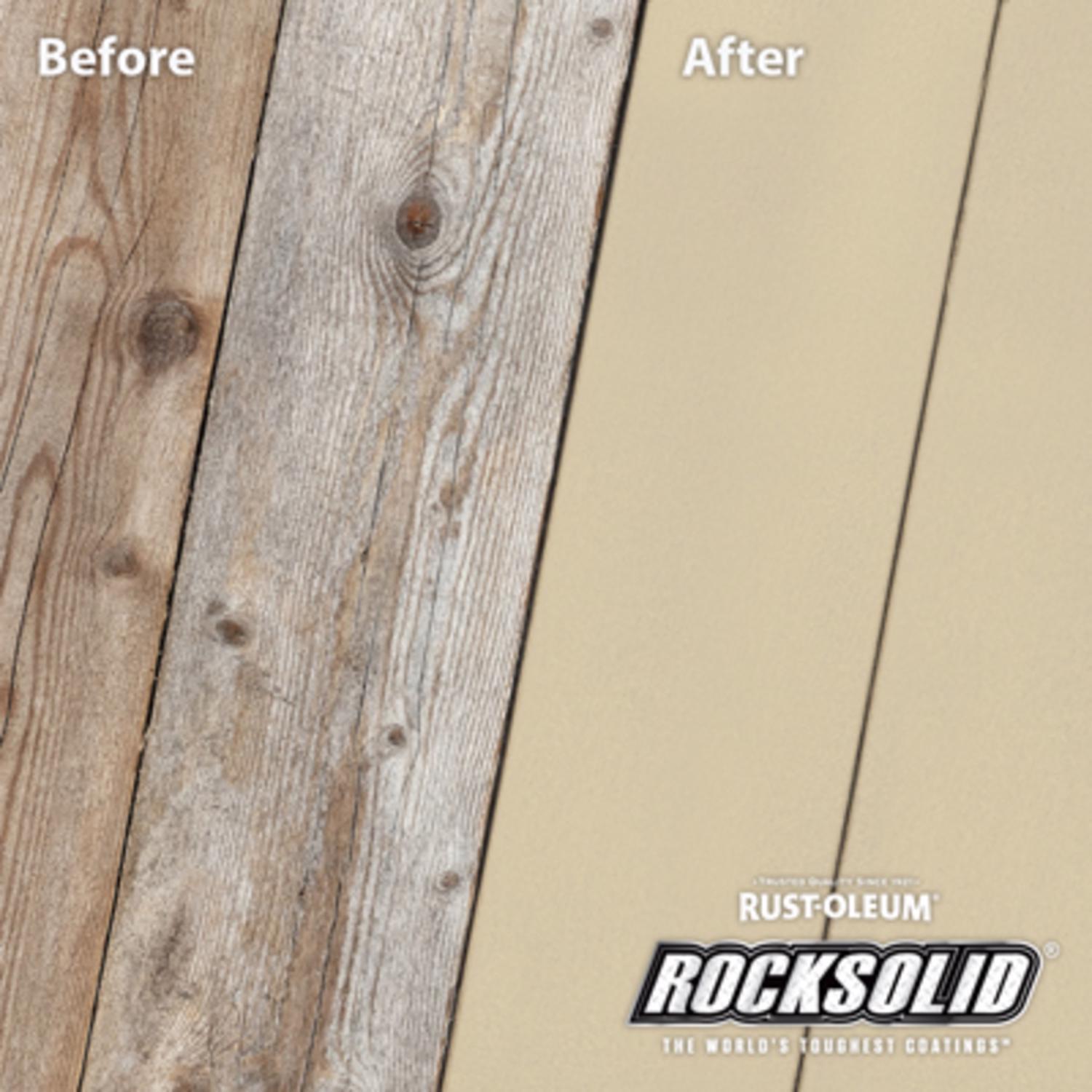 Rust-Oleum RockSolid 6X Deck Coat Solid Tintable Matte Tint Base Water-Based Acrylic Deck Resurfacer
