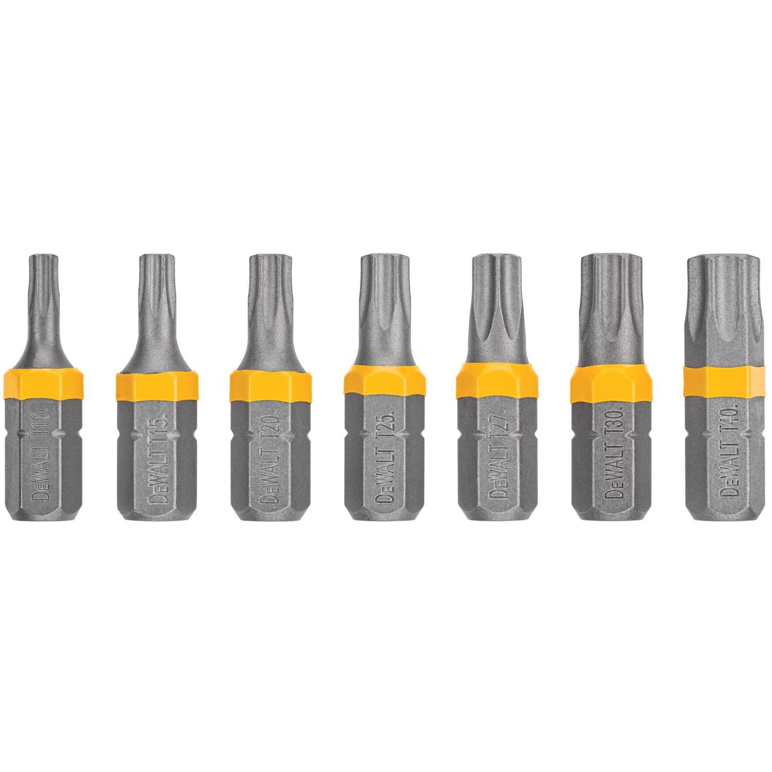DEWALT Max Fit Torx 1 in. L Screwdriver Bit Set Steel 7 pk