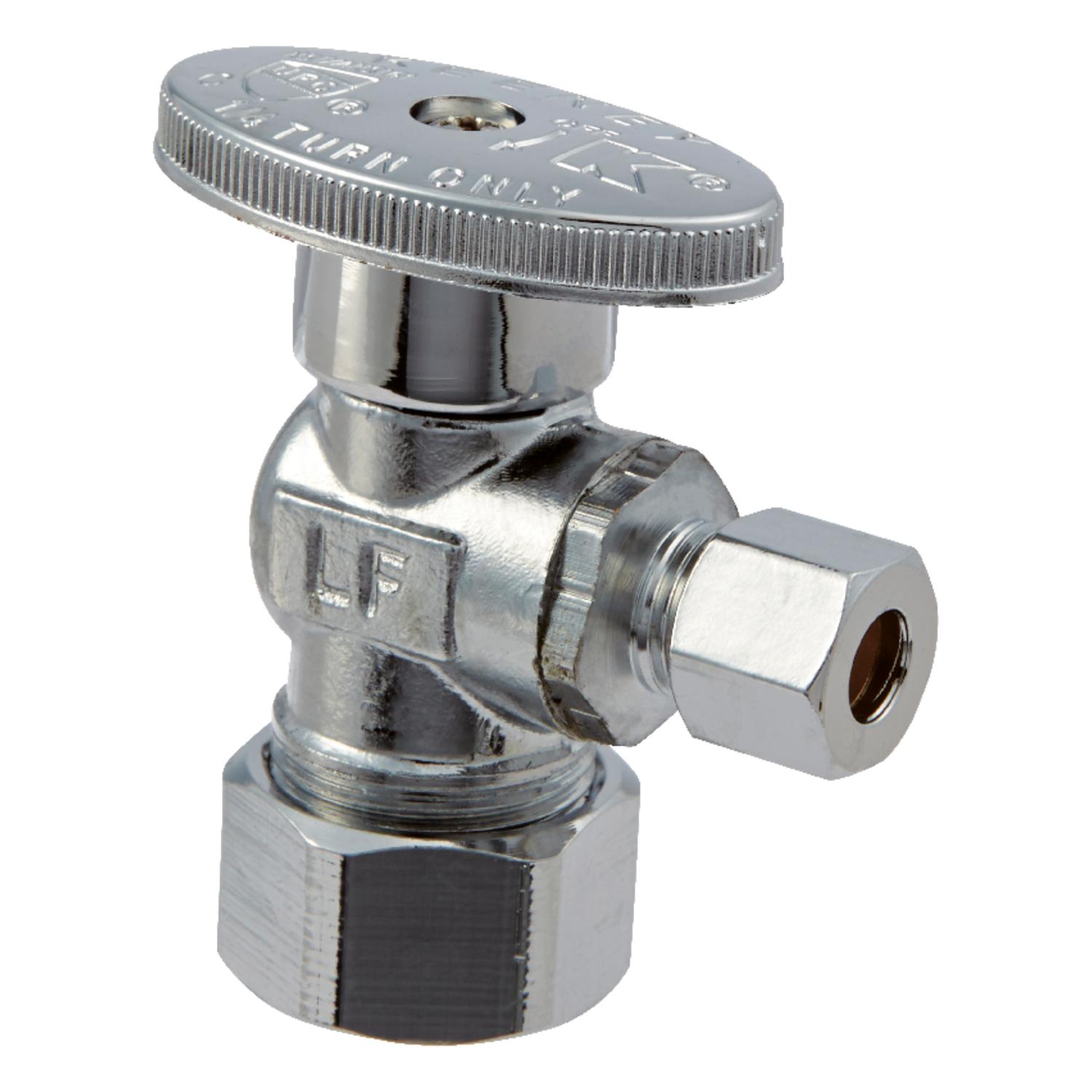 Ace 1/4 in. Compression X 5/8 in. Compression Brass Angle Stop Valve