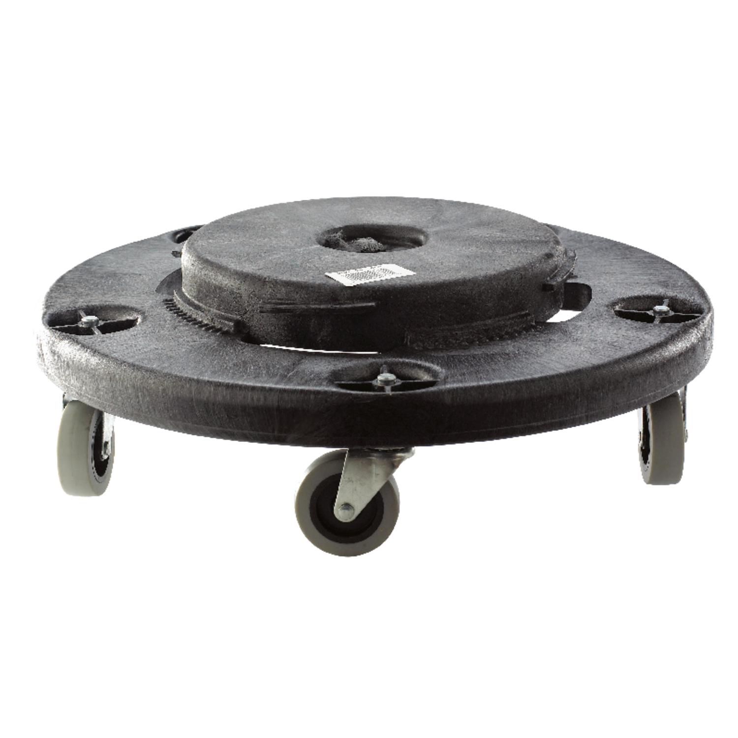 Rubbermaid Brute 250 lb Black Plastic Wheeled Garbage Can Dolly