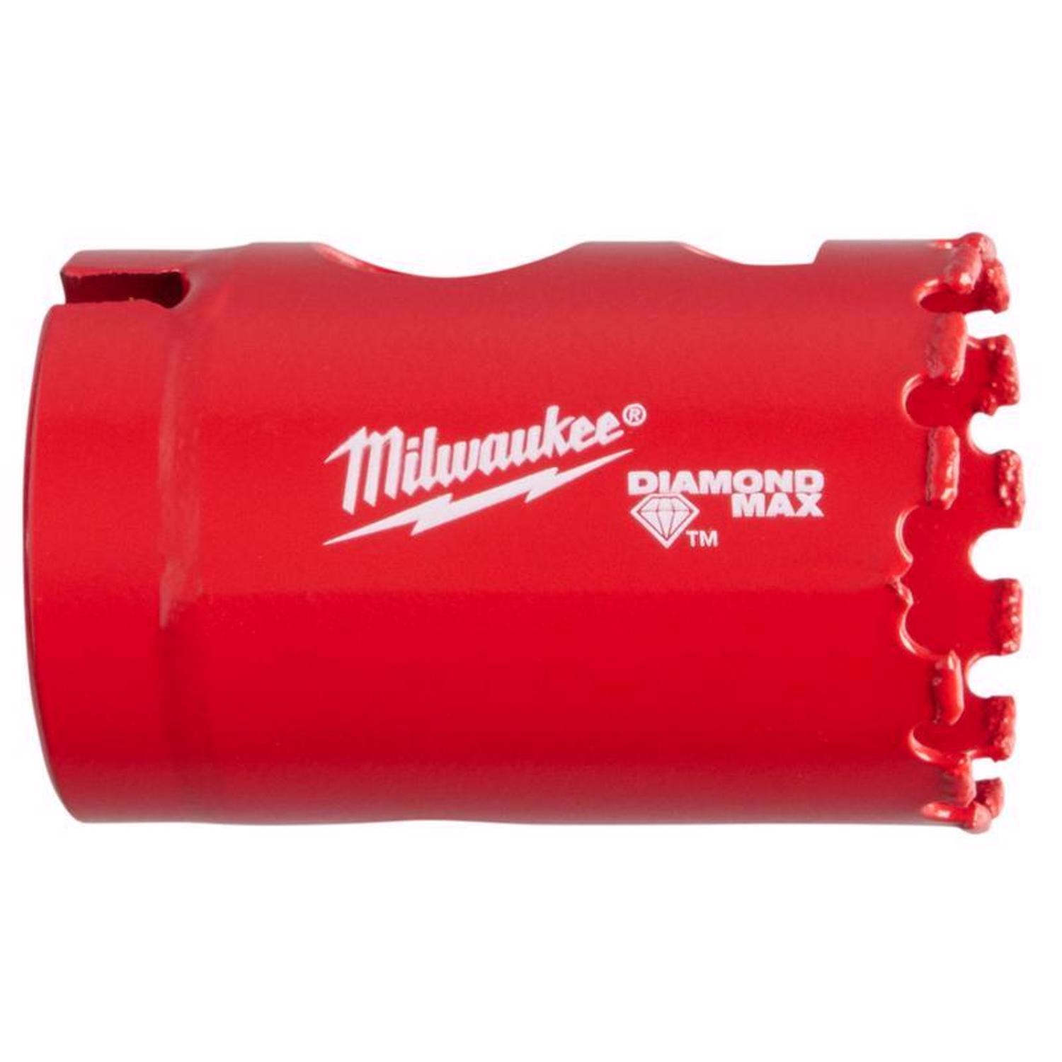 Milwaukee Diamond Max 1-3/8 in. Diamond Grit Glass, Porcelain, Tile, and Stone Hole Saw 1 pk