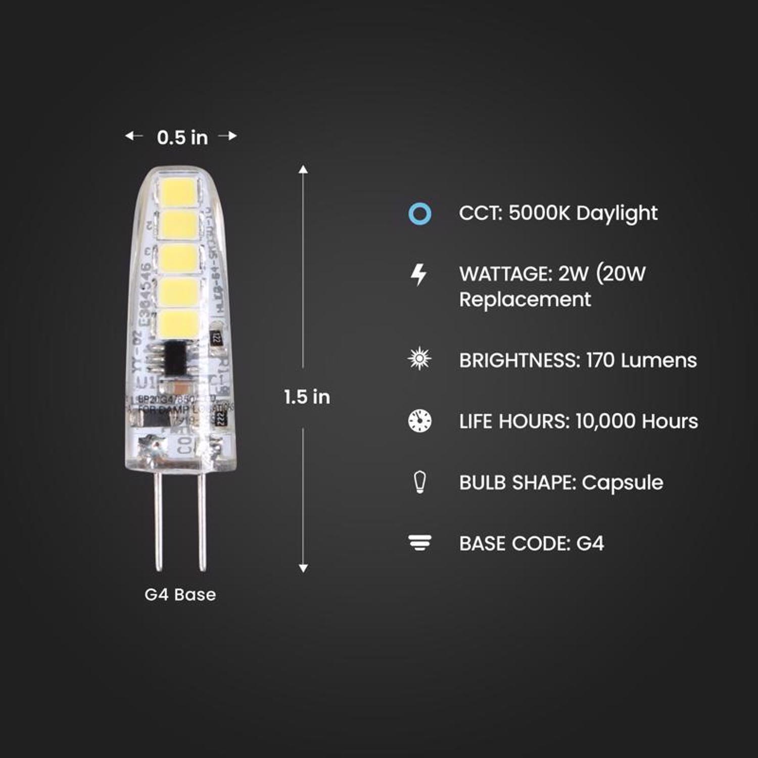 Feit T4 G4 LED Bulb Daylight 20 Watt Equivalence 1 pk