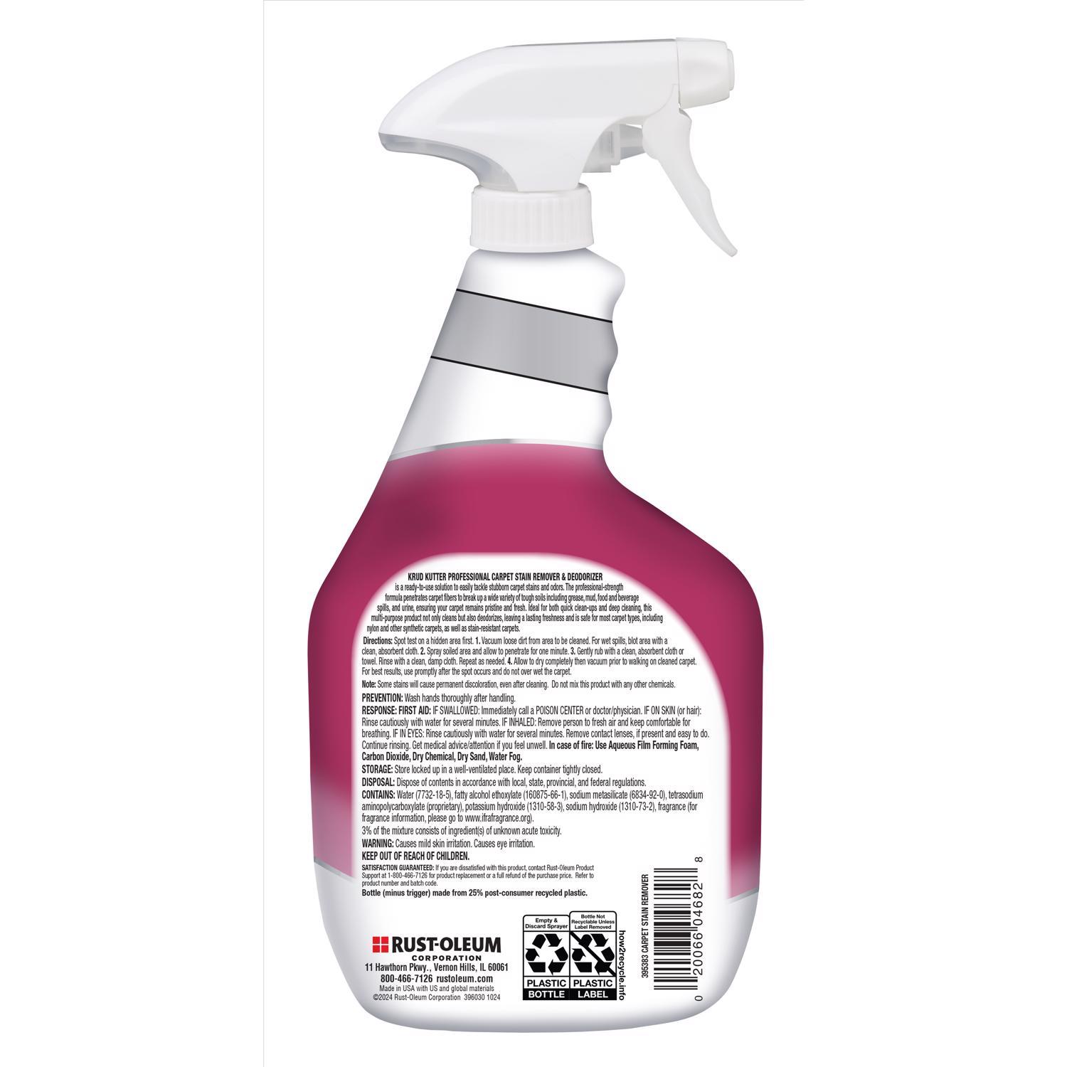 Krud Kutter Pro No Scent Carpet Stain Remover 32 oz Liquid