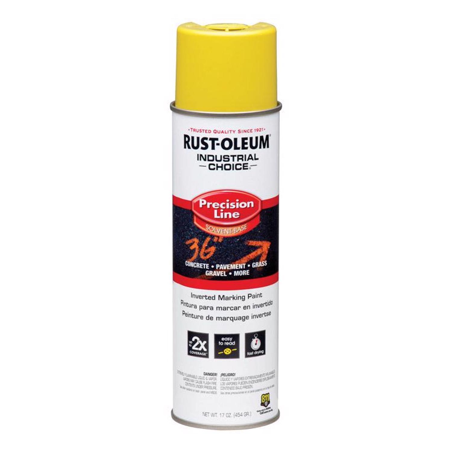 Rust-Oleum Industrial Choice High Visibility Yellow Inverted Marking Paint 17 oz