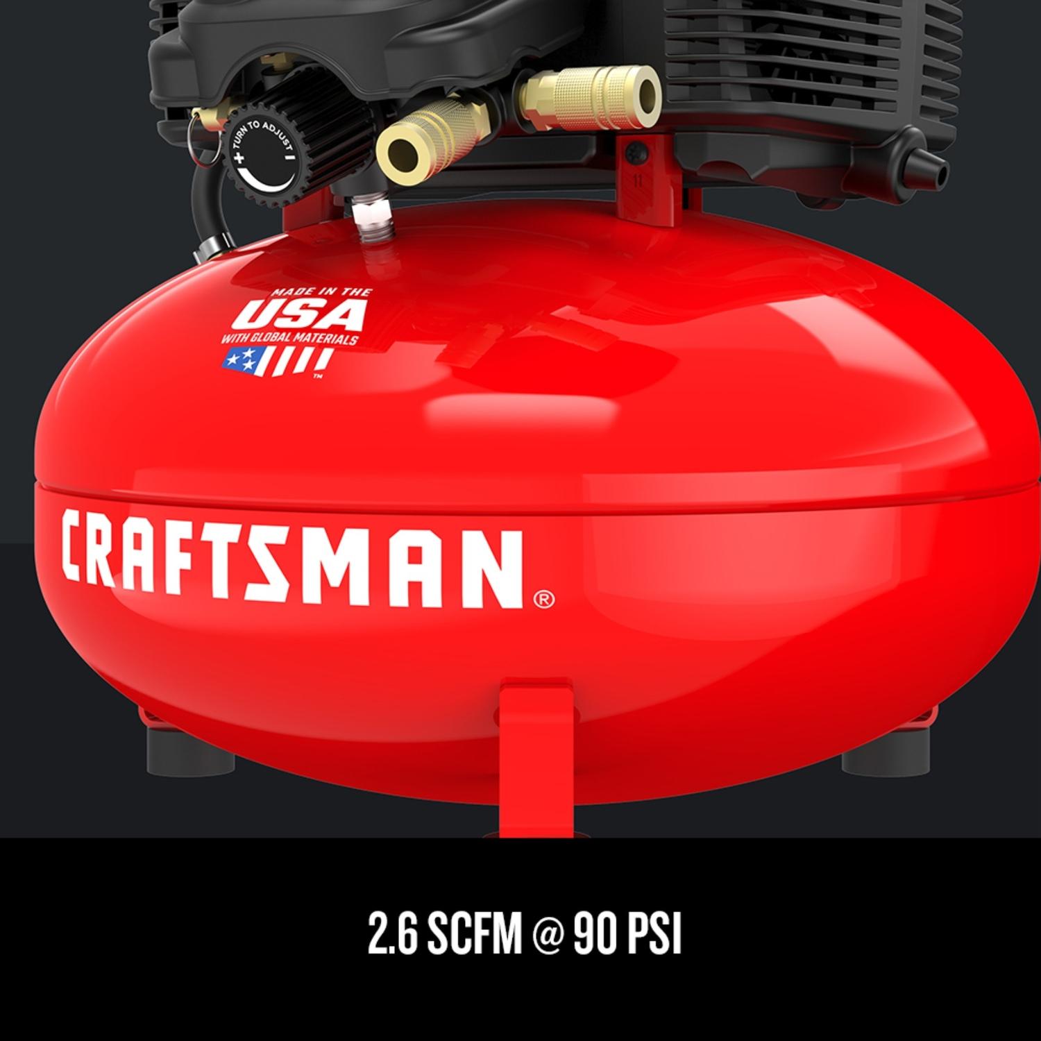 Craftsman 6 gal Pancake Portable Air Compressor 150 psi 0.8 HP