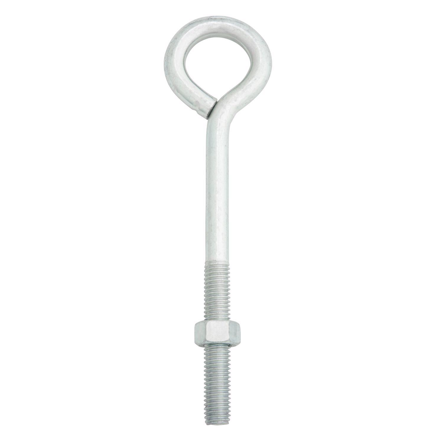Hampton 1/2 in. X 8 in. L Zinc-Plated Steel Eyebolt Nut Included