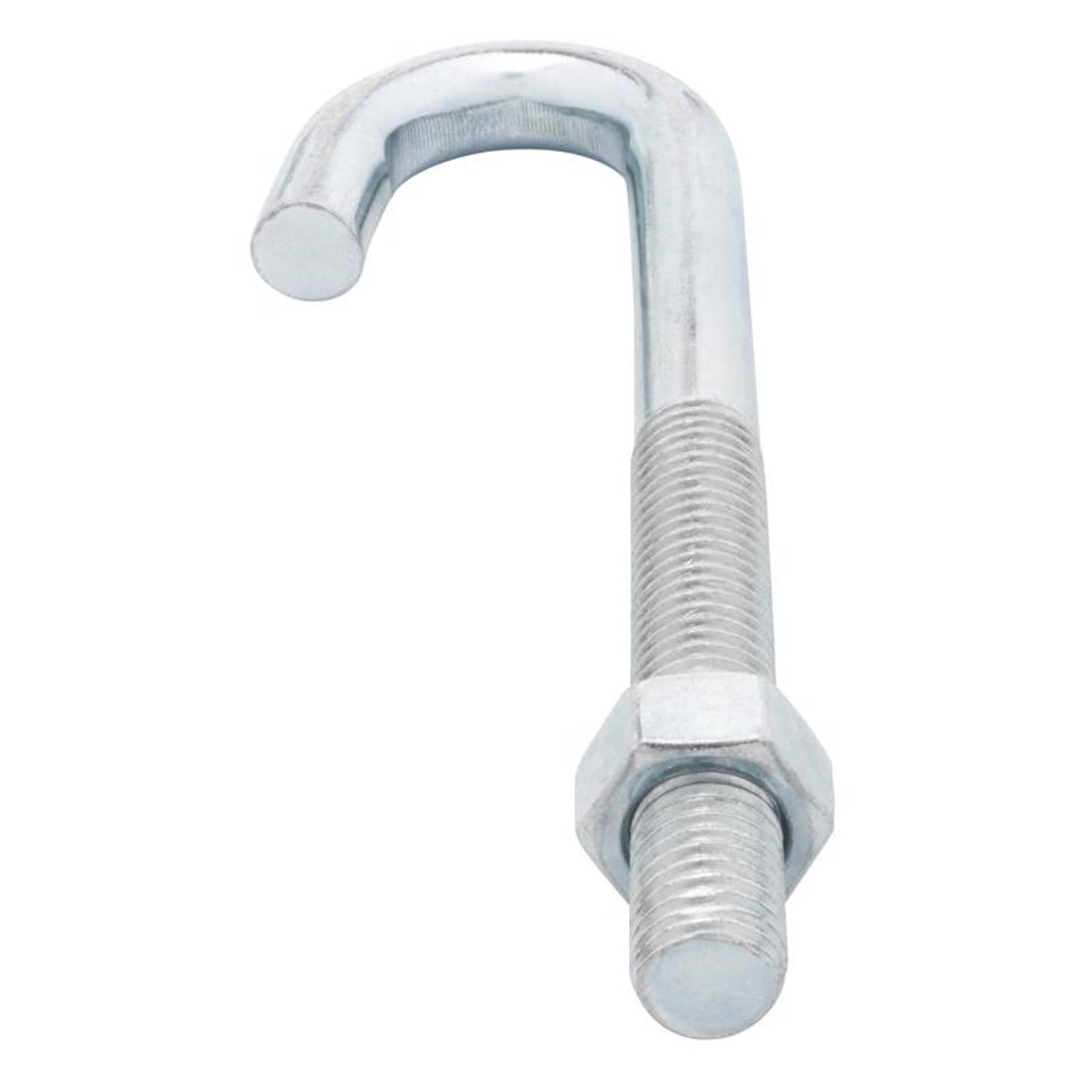 Hampton Small Zinc-Plated Silver Zinc 1.5625 in. L J-Bolt 325 lb 1 pk