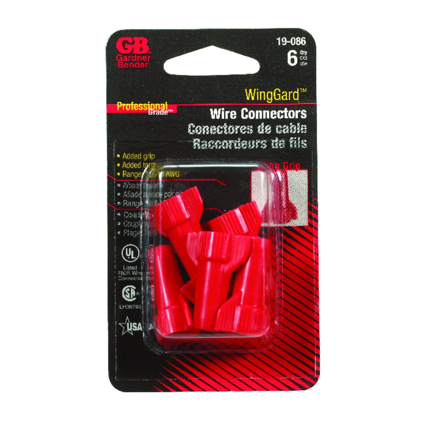 Gardner Bender WingGard 22-6 Ga. Copper Wire Wire Connector Red 6 pk