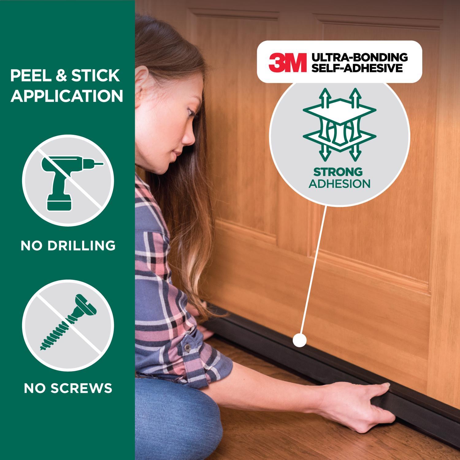 M-D Building Products Black Aluminum/Vinyl Sweep For Doors 36 in. L X 2 in.