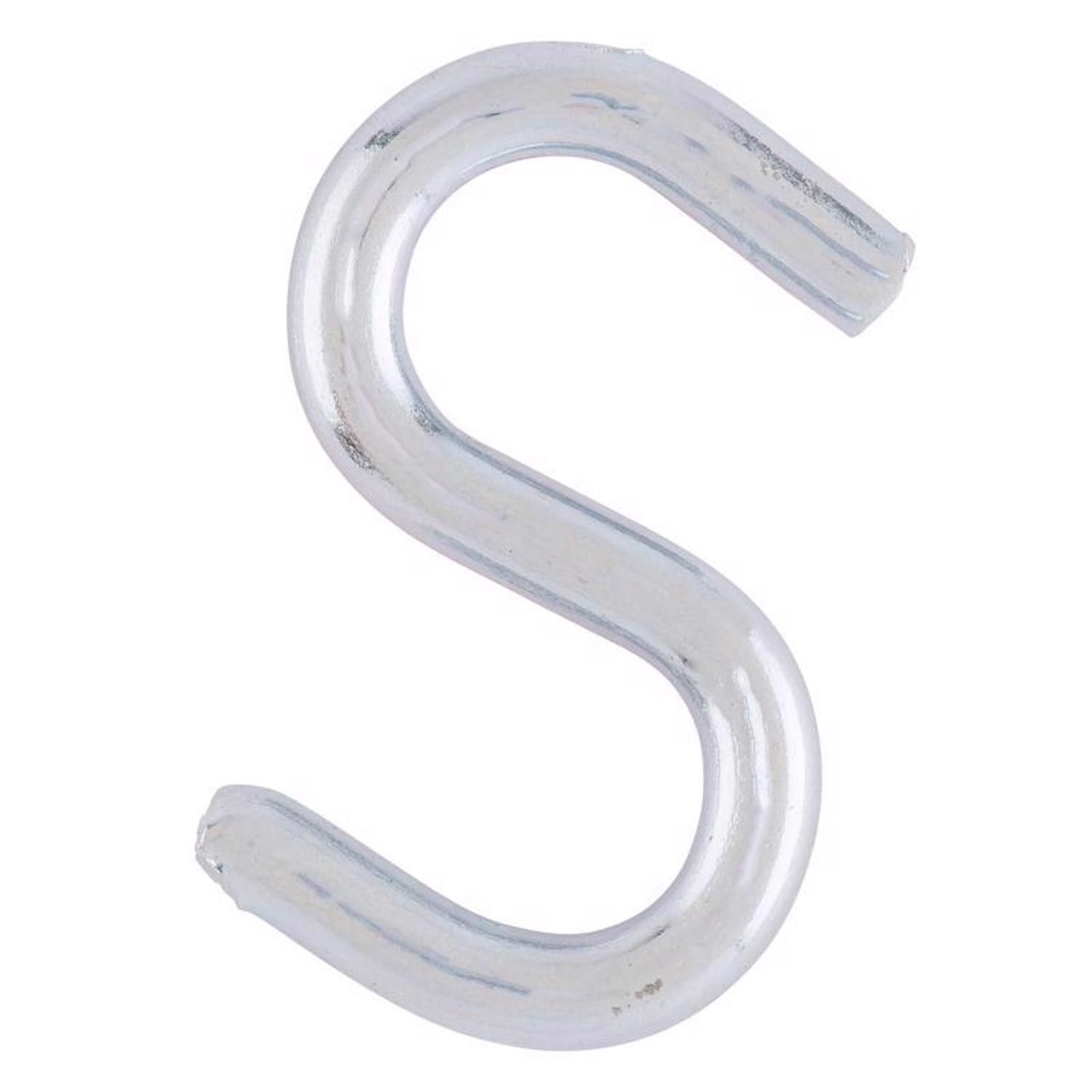 Ace Small Zinc-Plated Silver Steel 0.75 in. L S-Hook 15 lb 8 pk