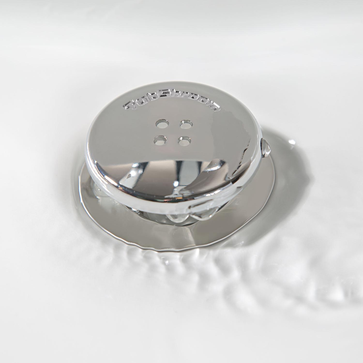 TubShroom Chrome Edition 1.75 in. Chrome Plastic No Clog Drain Stopper