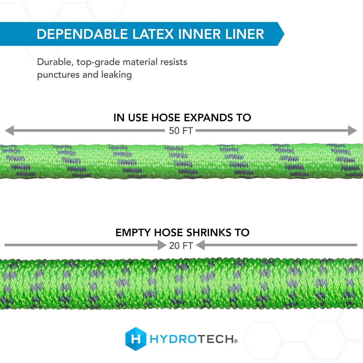 Hydrotech 3/4 in. D X 50 ft. L Heavy Duty Professional Grade Expandable Flexible Garden Hose