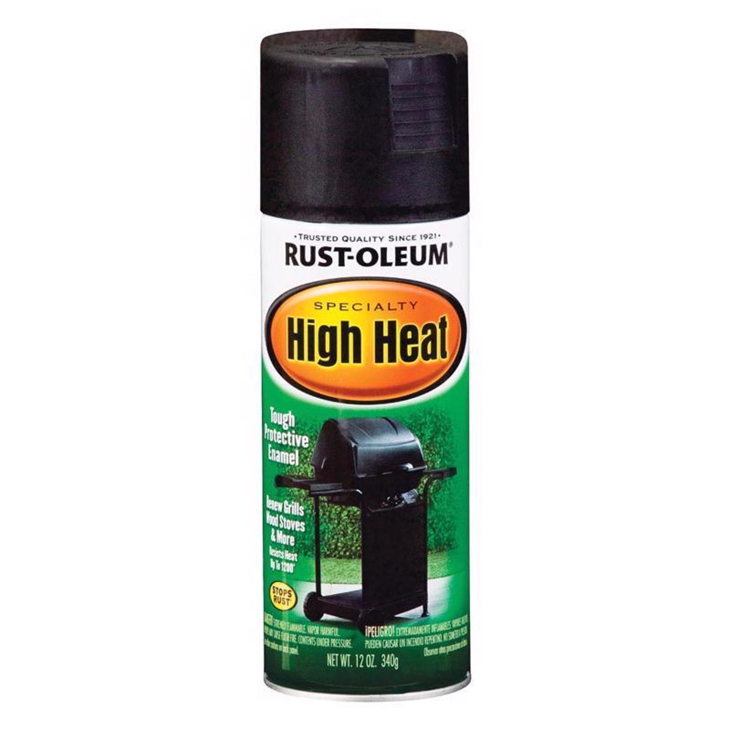 Rust-Oleum Specialty Flat Bar-B-Que Black High Heat Spray Paint 12 oz