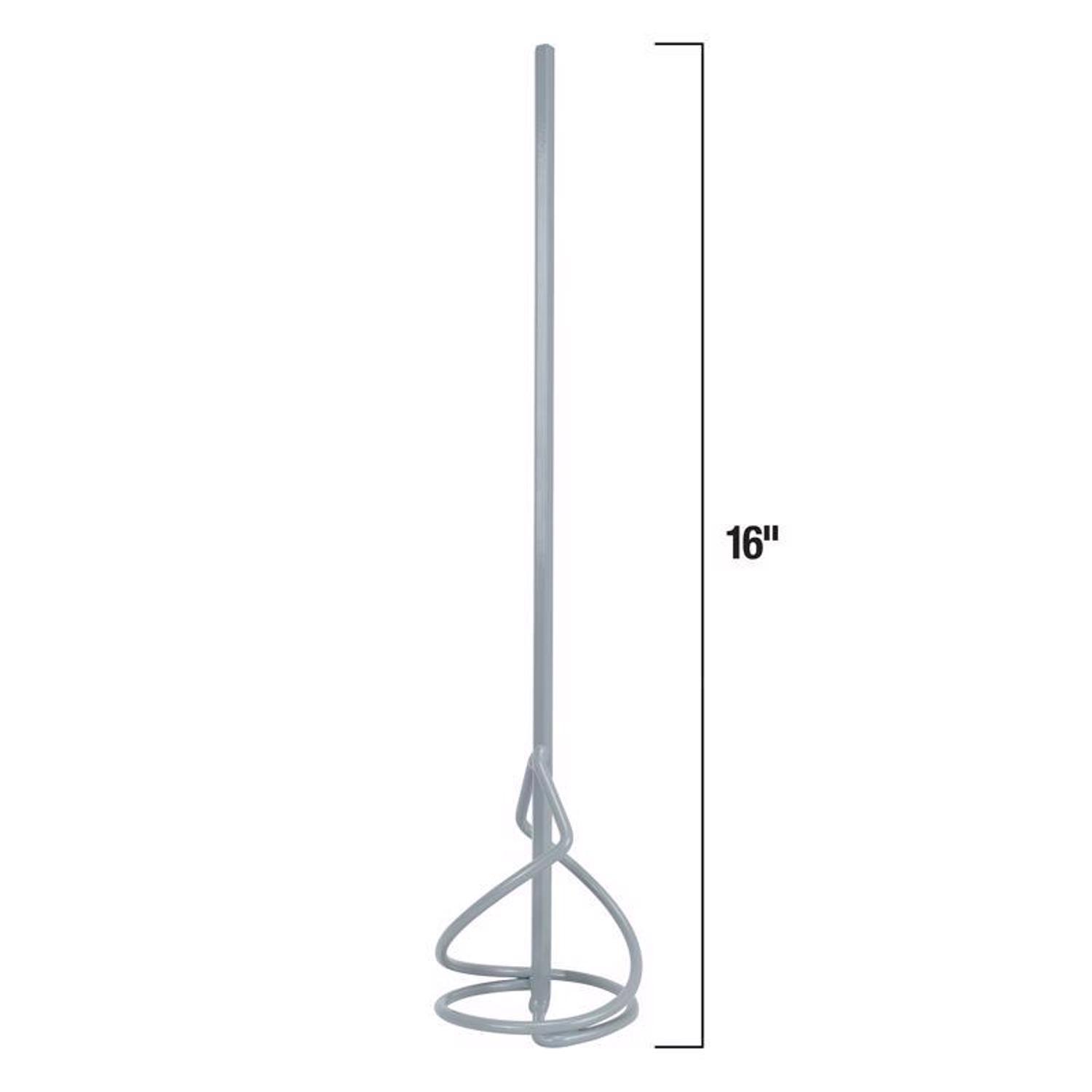 QEP 3.125 in. H X 3.12 in. W X 16 in. L Steel Grout Mixing Paddle 1 pk