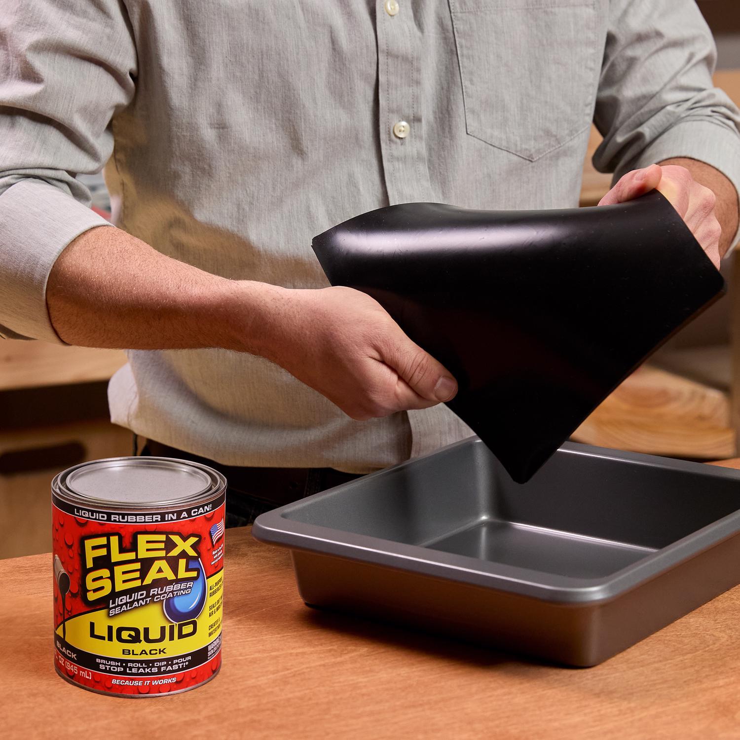 Flex Seal Family of Products Flex Seal Black Liquid Rubber Sealant Coating 32 oz