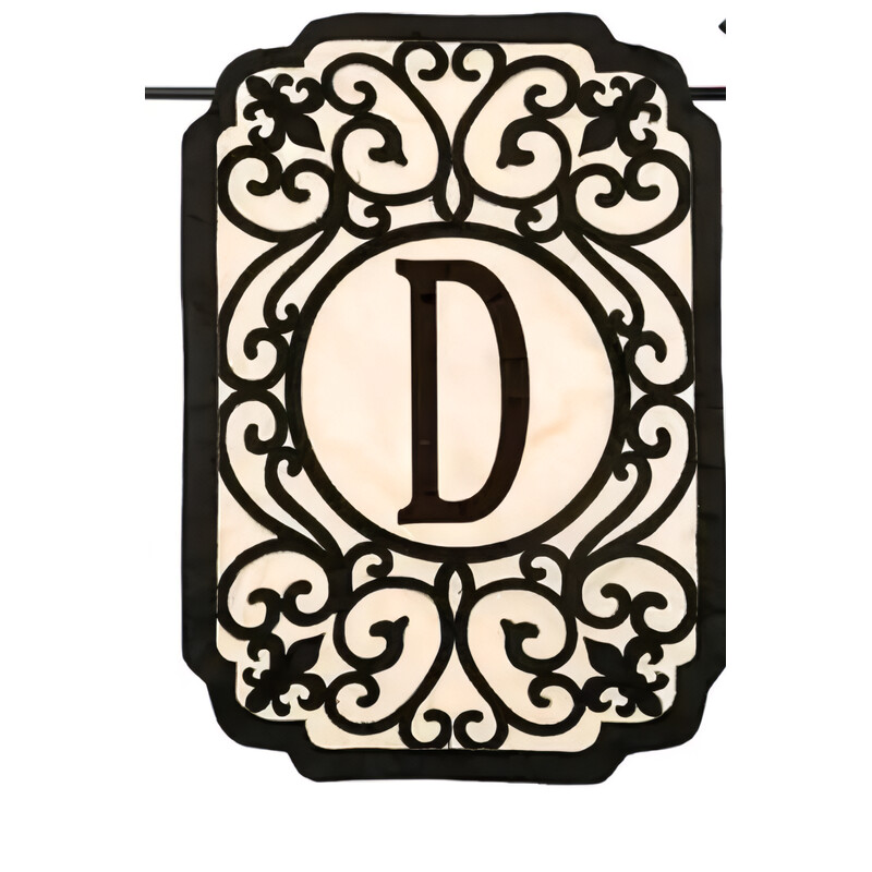 Monogram Garden Filigree Flag