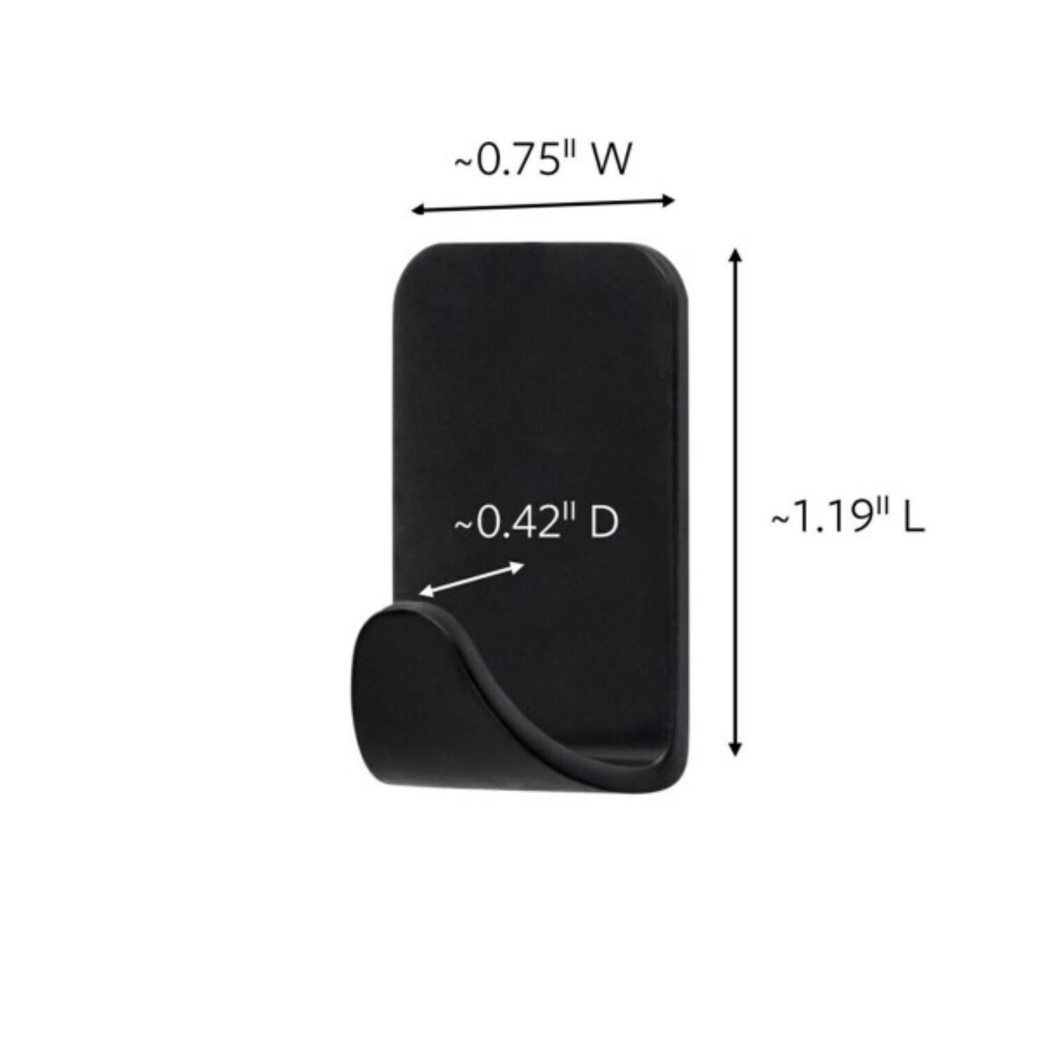 3M Command Small Plastic Hook 1 in. L 4 pk