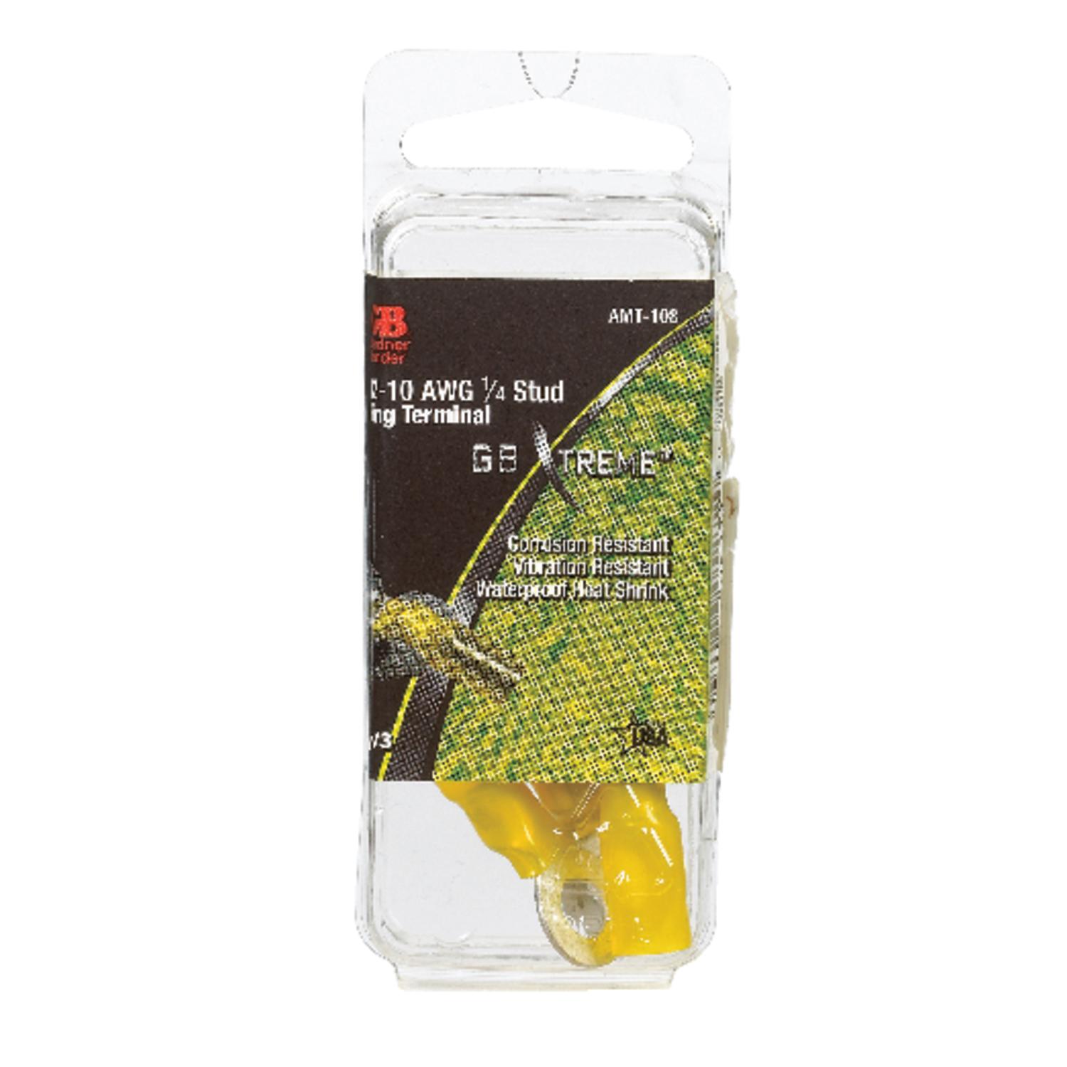 Gardner Bender Xtreme 12-10 Ga. Insulated Wire Ring Terminal Yellow 3 pk