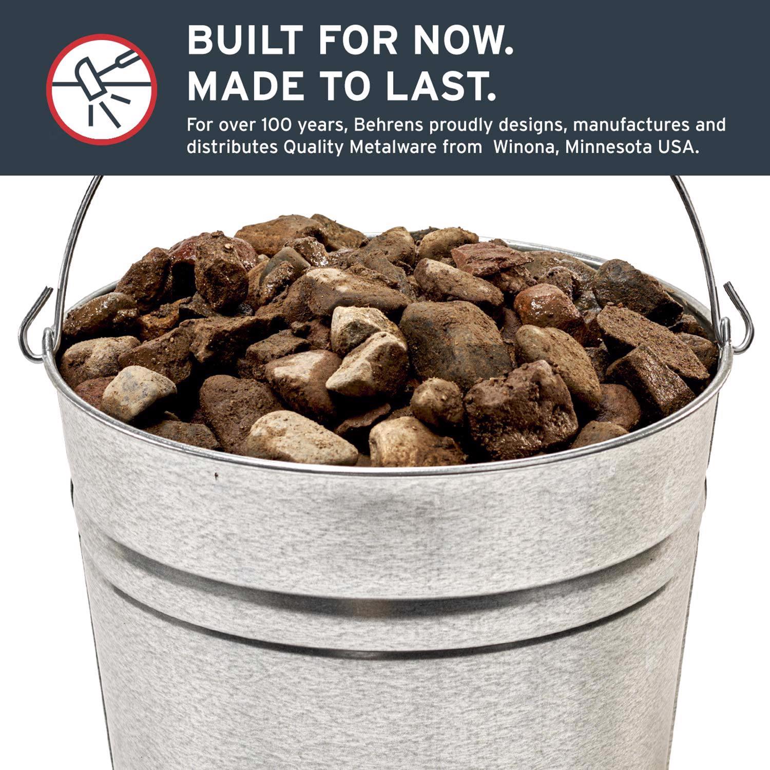 Behrens 12 qt Galvanized Pail Gray