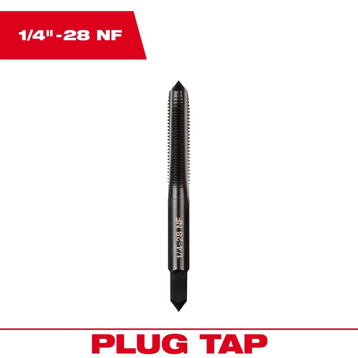 Milwaukee SAE 1/4-28 NF in. Straight Flute Plug Tap