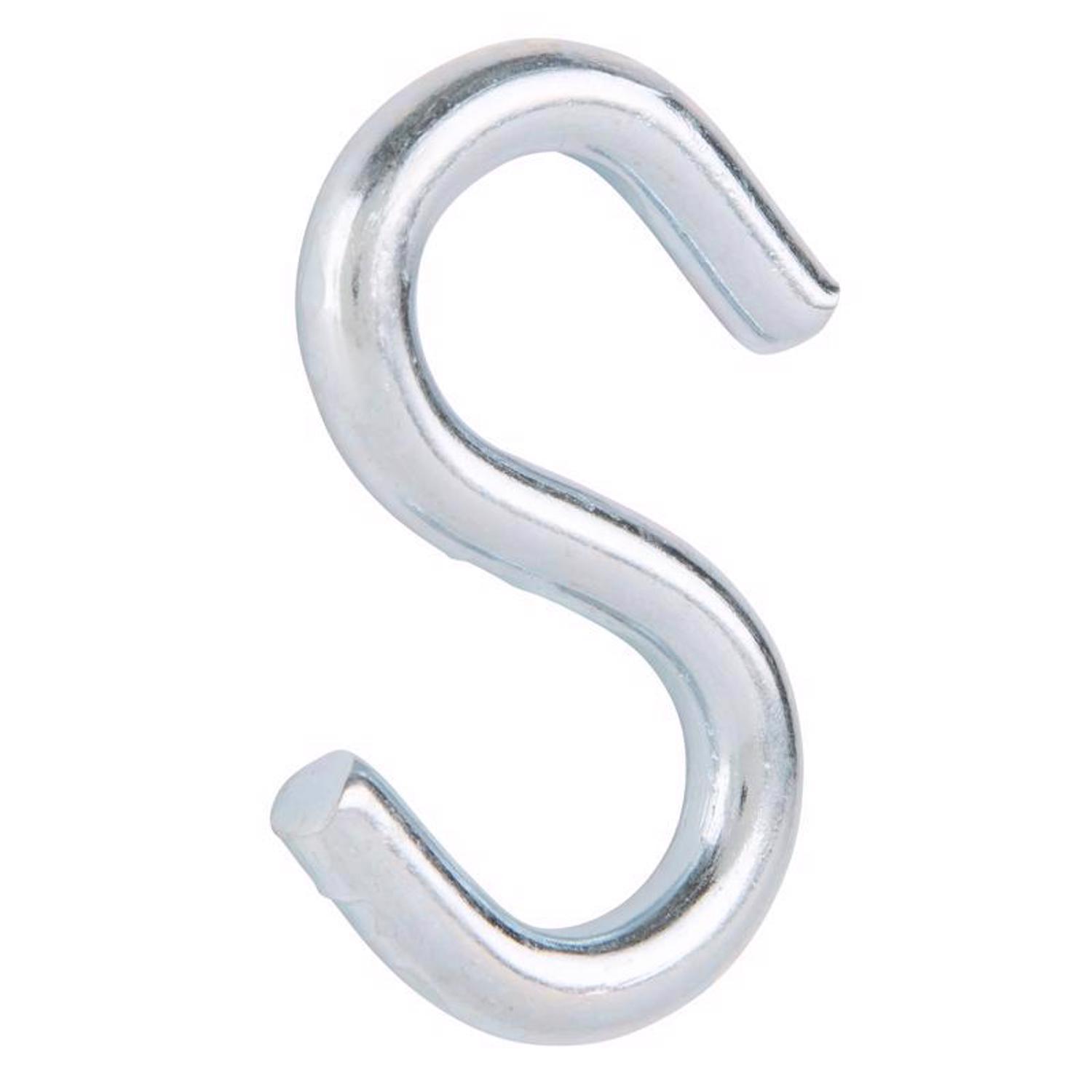 Ace Small Zinc-Plated Silver Steel 2.5 in. L S-Hook 250 lb 2 pk