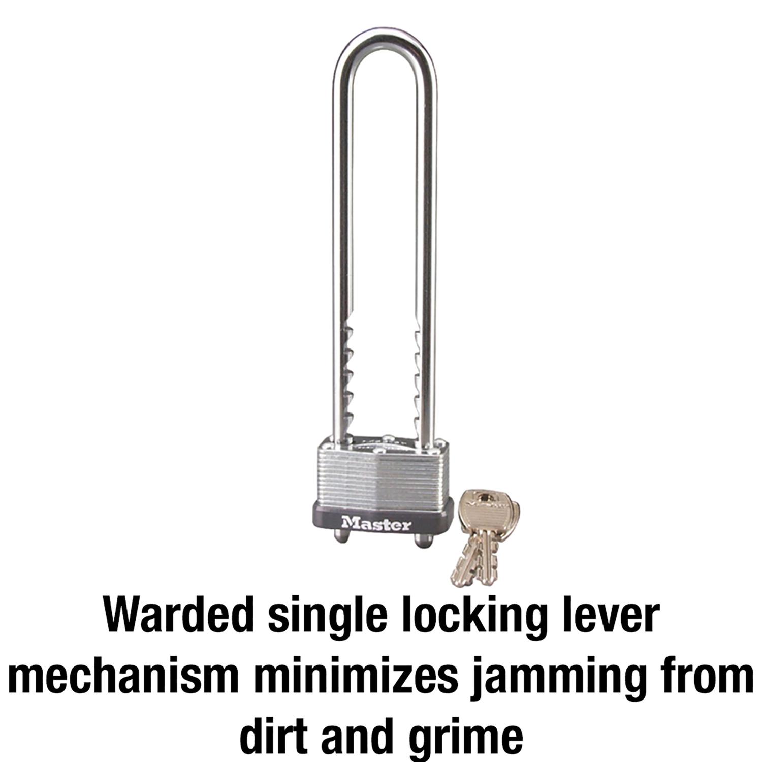 Master Lock 1-3/4 in. W Steel Warded Locking Warded Padlock