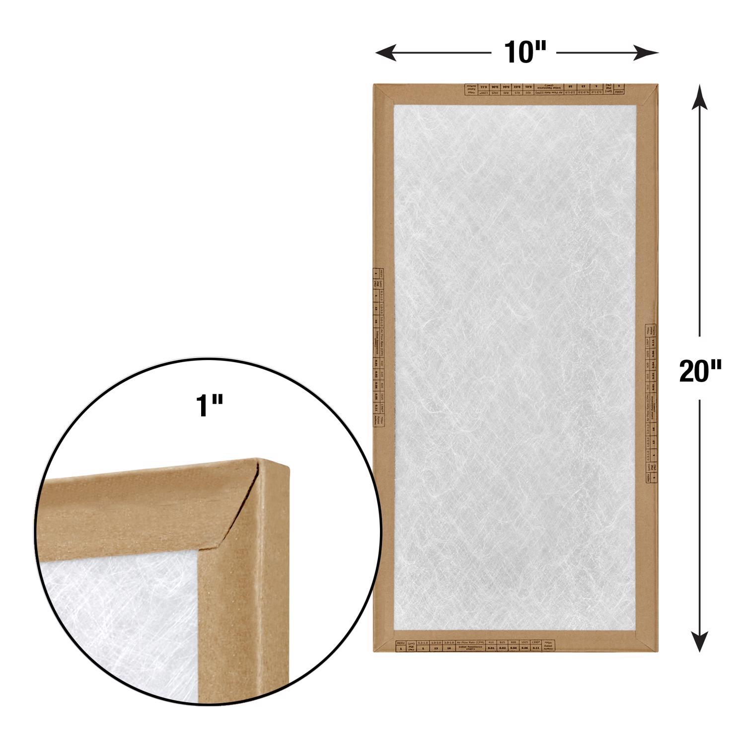 Flanders EZ Flow II 10 in. W X 20 in. H X 1 in. Fiberglass 1 MERV Air Filter 1 pk