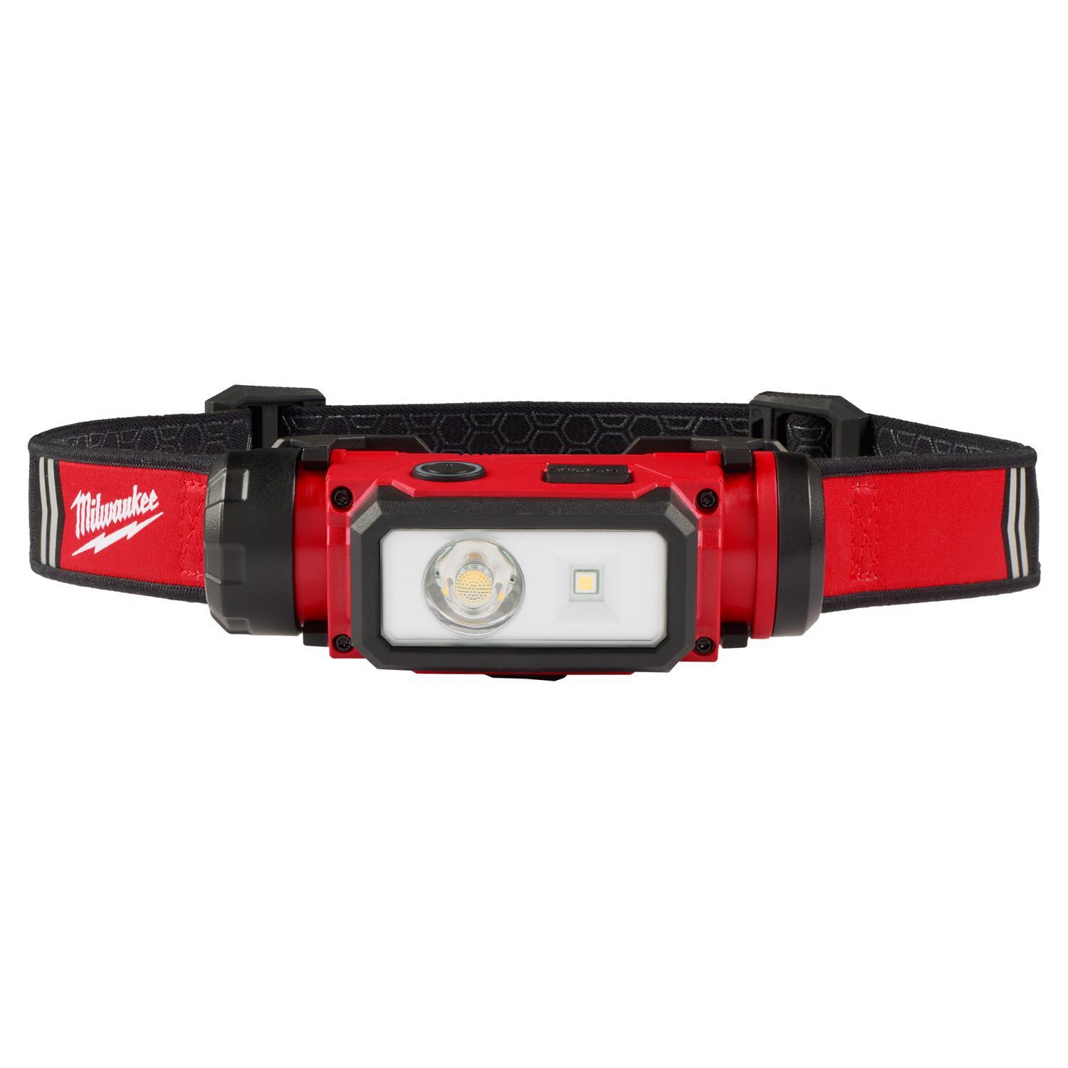 Milwaukee Redlithium 475 lm Black/Red LED Head Lamp