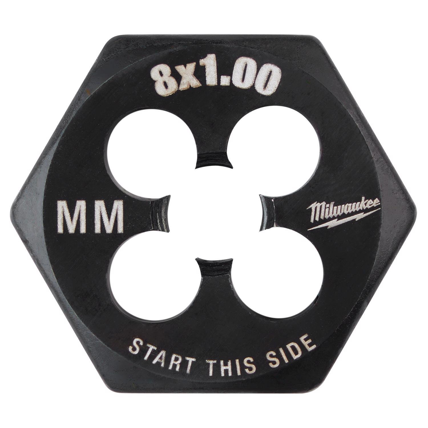 Milwaukee Metric M8x1.0 mm 1" Hex Threading Die