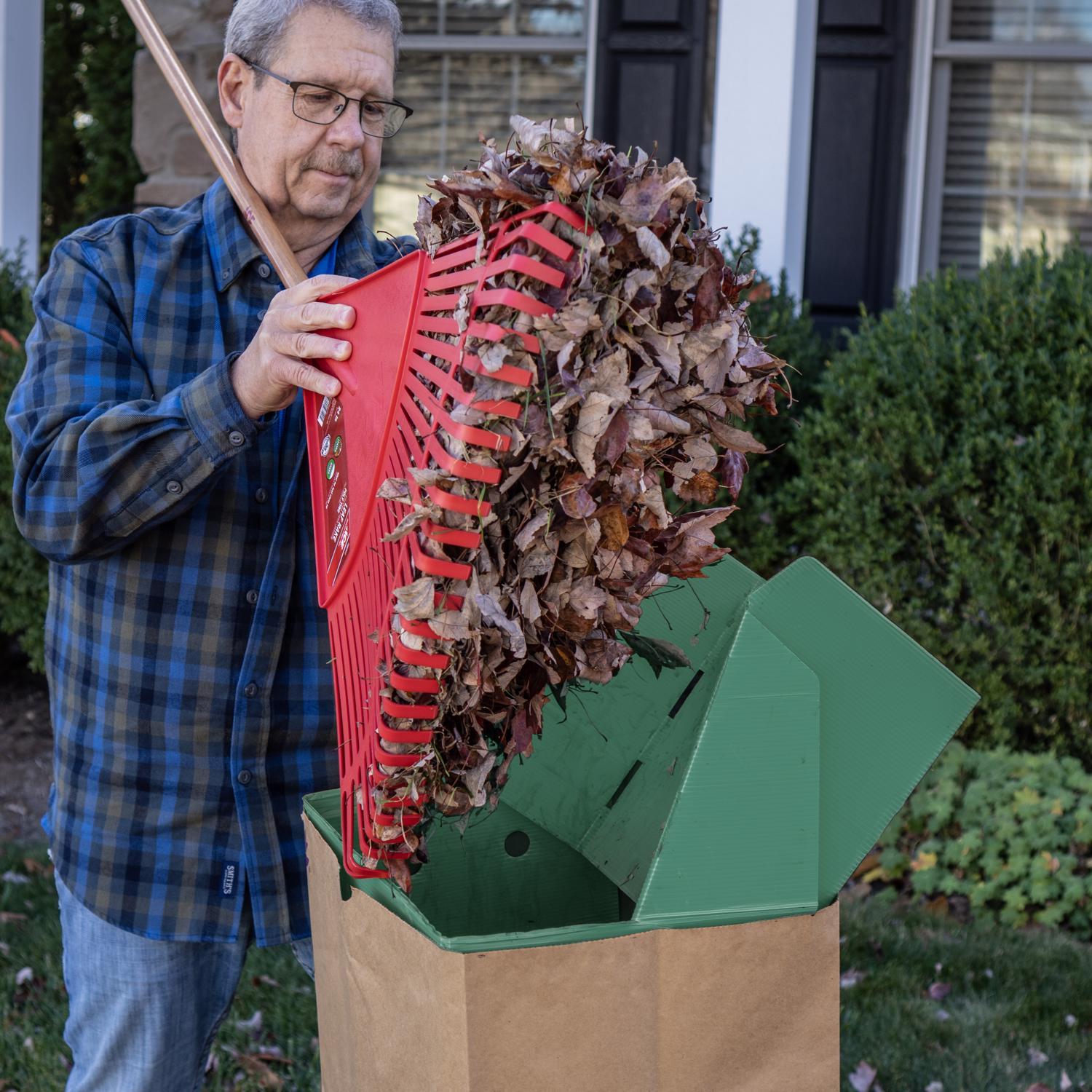 Ace 65 in. 26 Tine Poly Leaf Rake Wood Handle