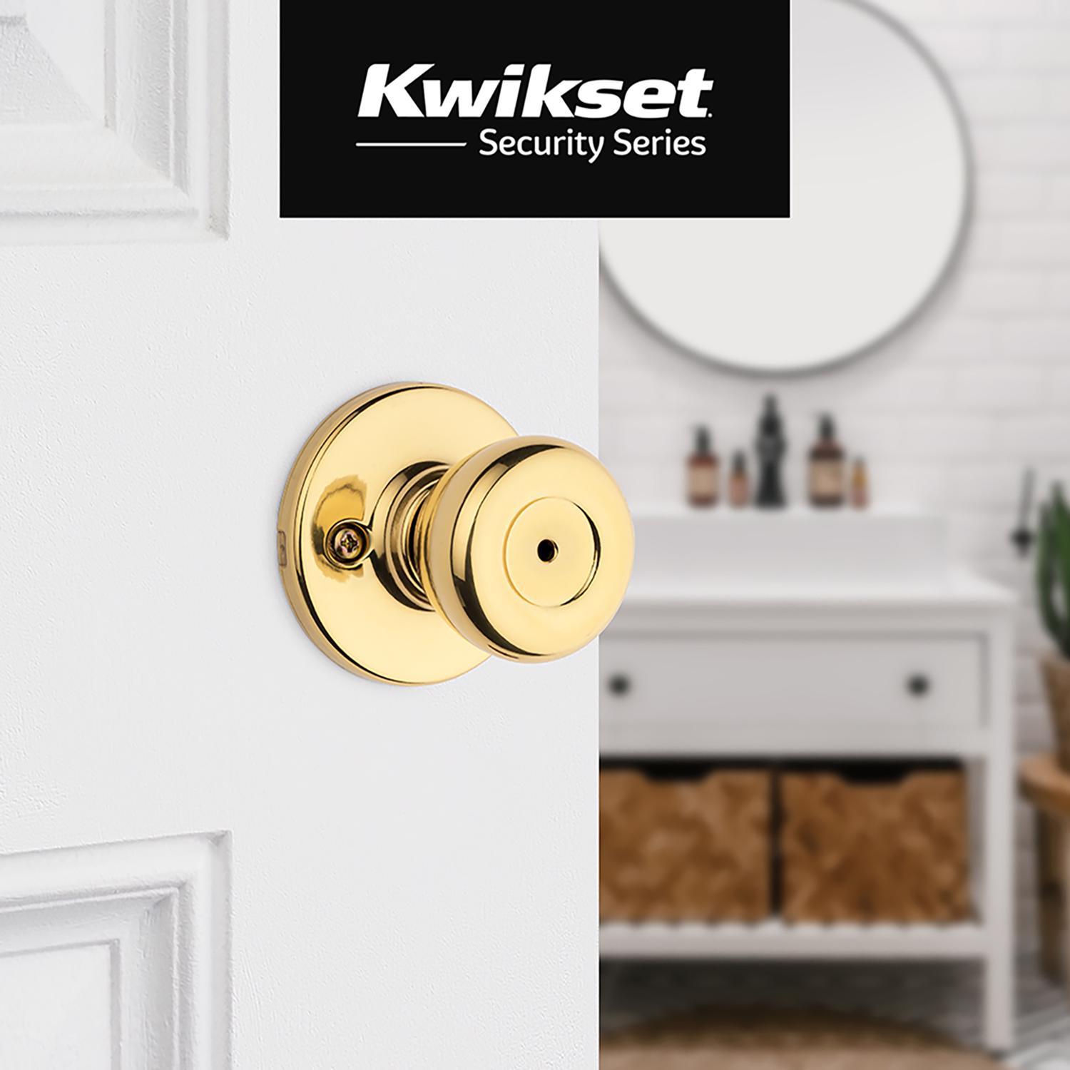 Kwikset Tylo Polished Brass Privacy Knob Right or Left Handed