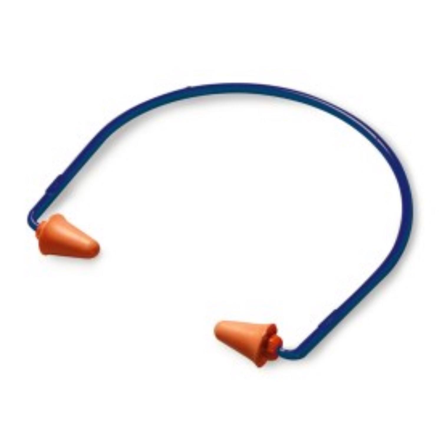 3M 28 dB PVC Hearing Protector Banded Ear Plugs Blue/Orange 1 pk