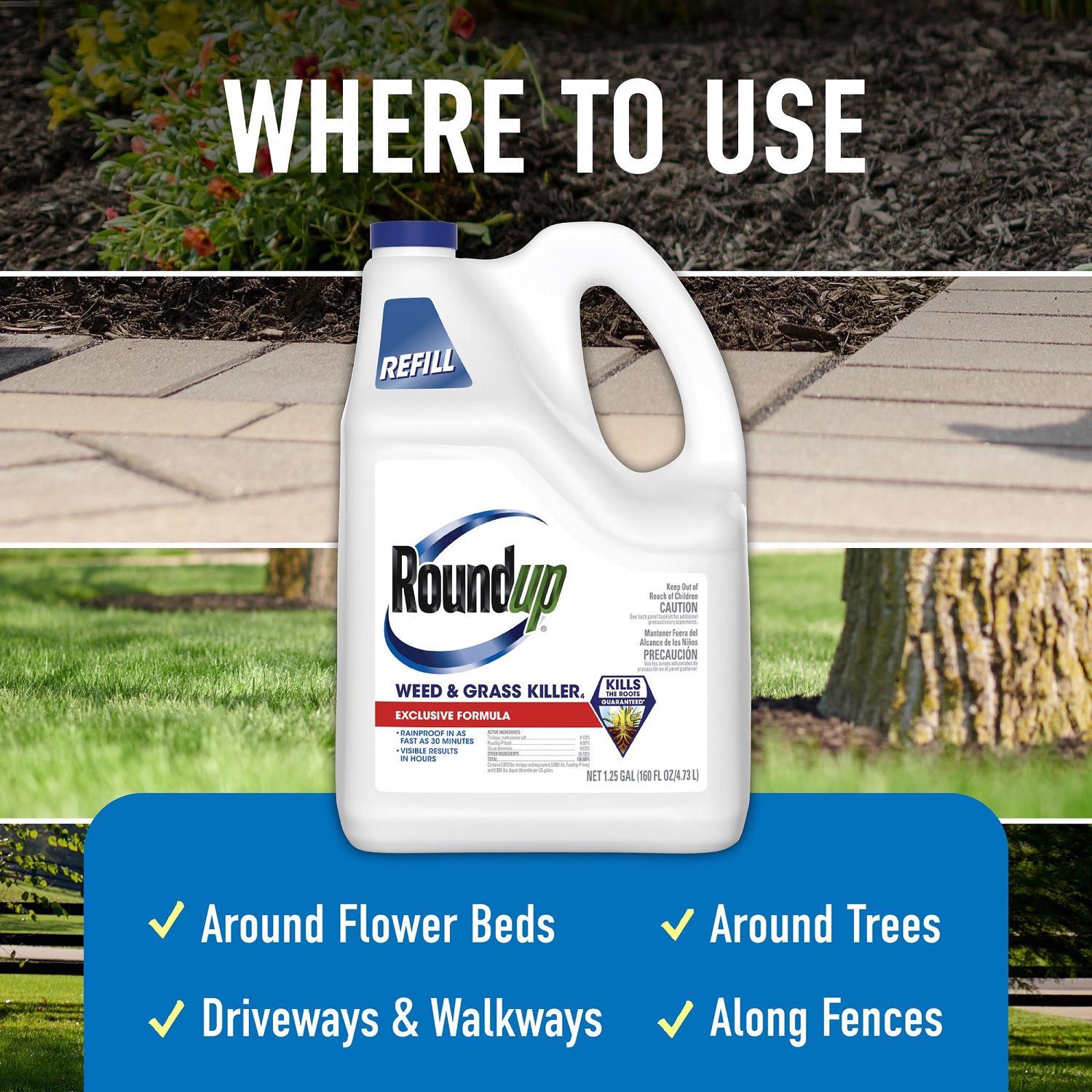 Roundup Weed and Grass Killer Refill RTU Liquid 1.25 gal